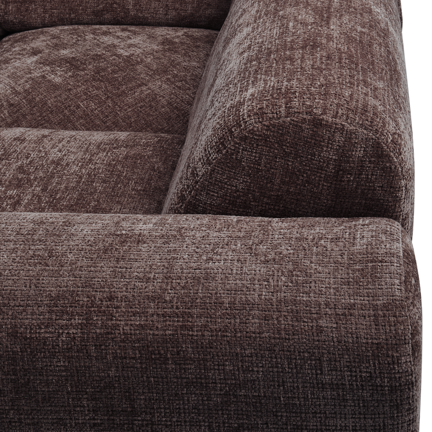 CLOUD ECKSOFA RECHTS GEWEBTE CHENILLE WARMES BRAUN
