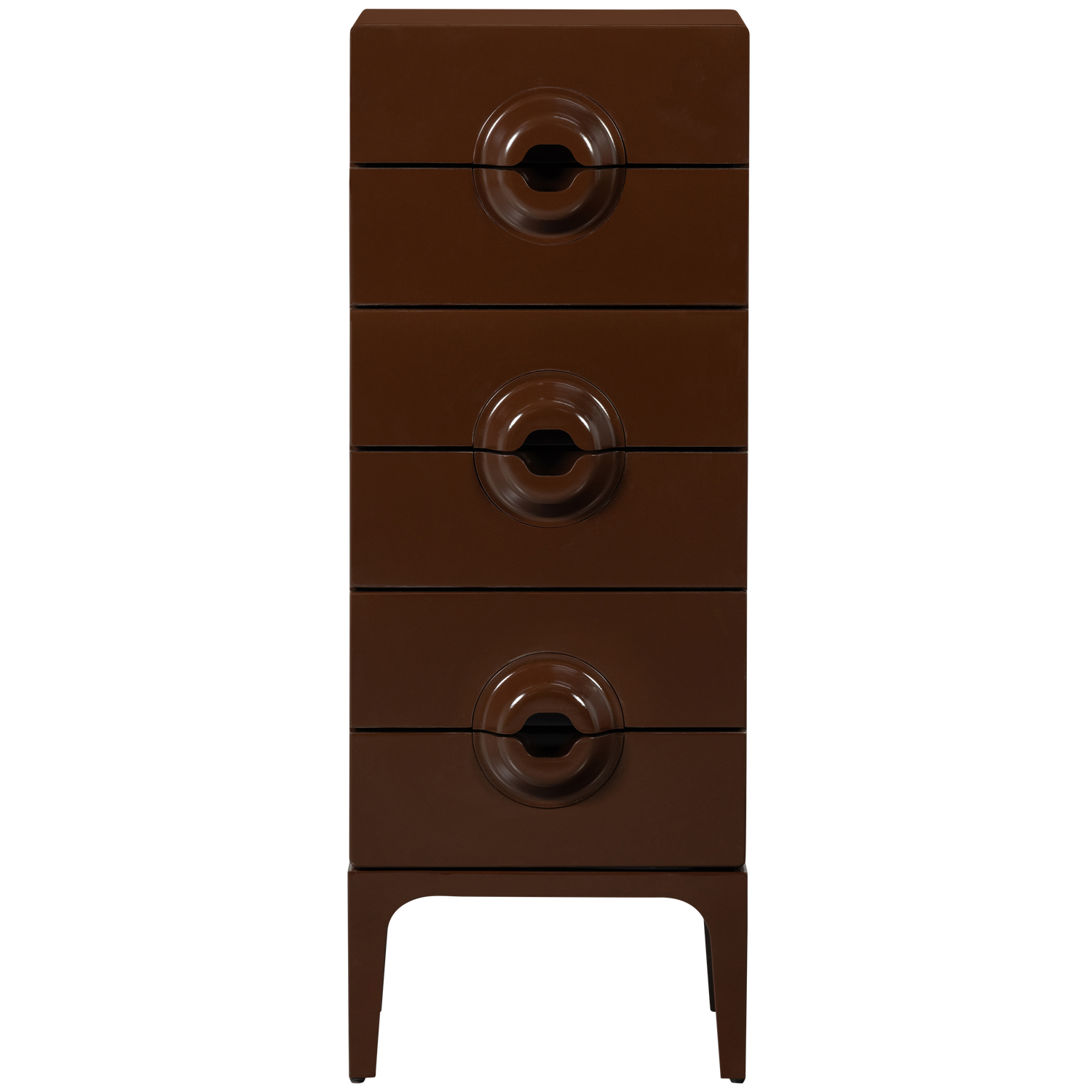 MERGE KOMMODE 6 SCHUBLADEN HOLZ BRAUN/ROT