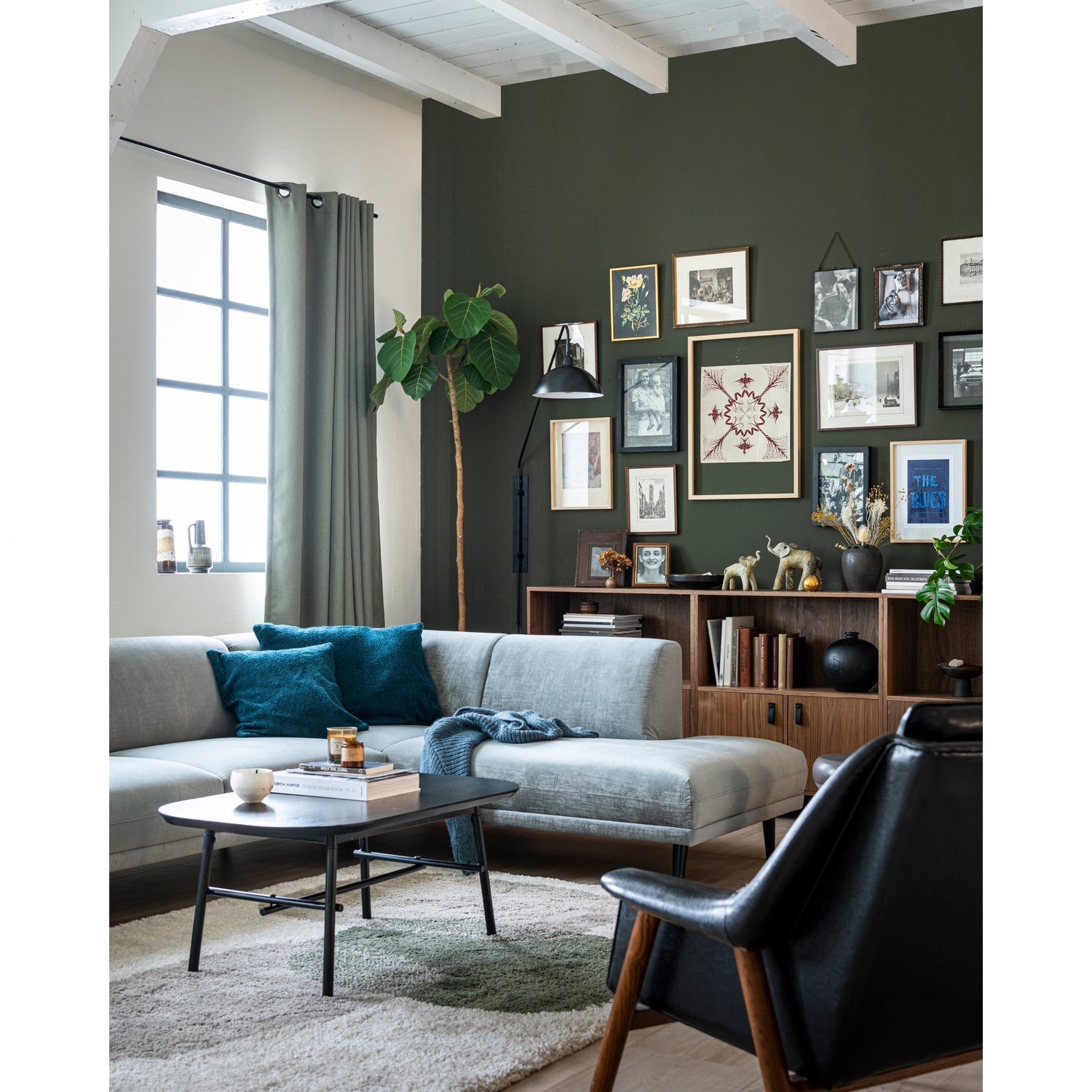 ELEGANCE COUCH TISCH MANGO HOLZ/METAL SCHWARZ
