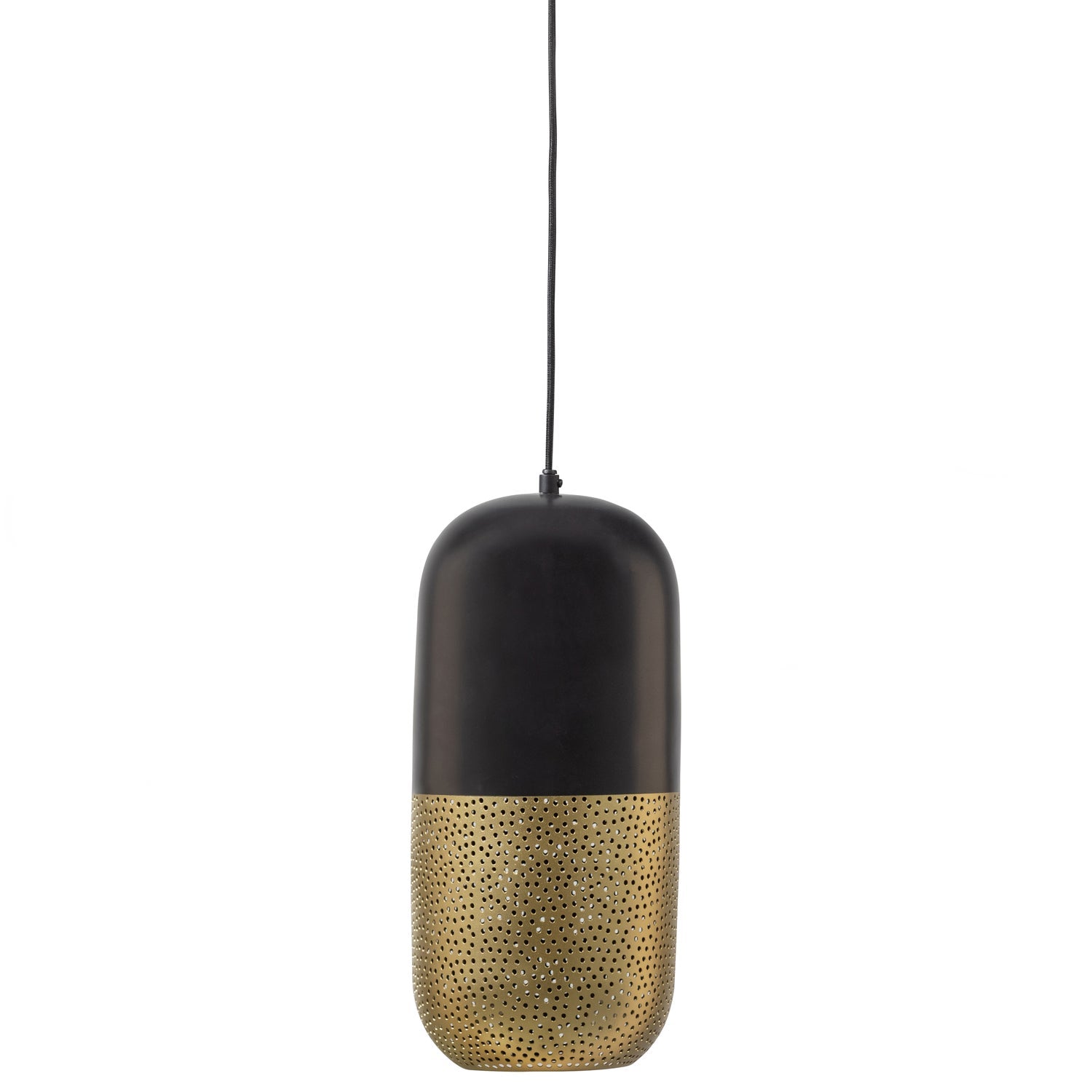 TIRSA HANGENDE LAMPE 46CM METAL SCHWARZ BRASS