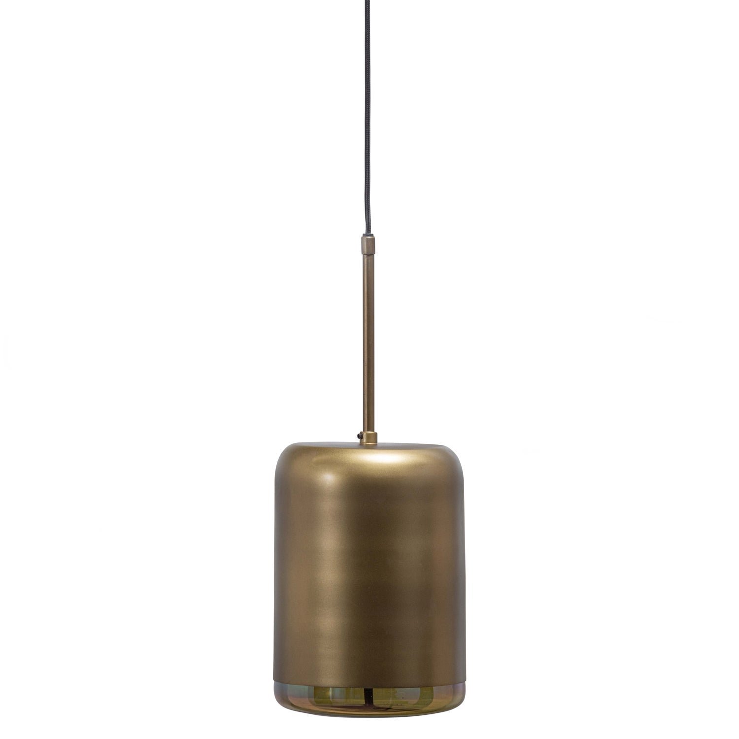 SAFA HANGENDE LAMPE VERTICAL METAL GLAS SCHWARZ BRASS