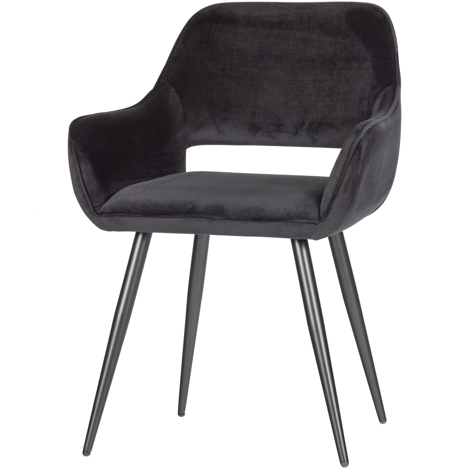 2ER SET- JEL STUHL VELVET SCHWARZ