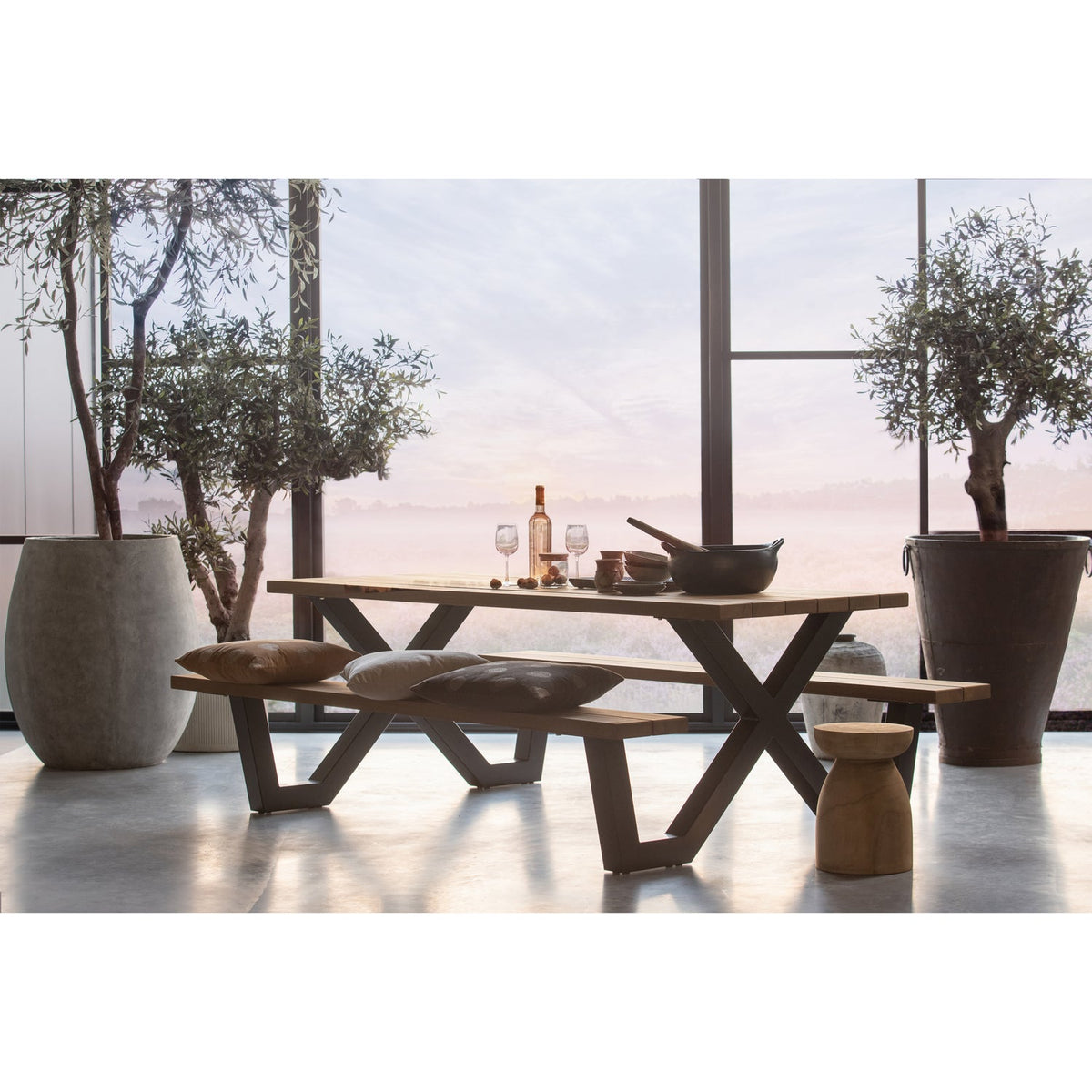 TABLO GARTEN X-LEG PICNIC METALL SCHWARZ - 1 STUCK
