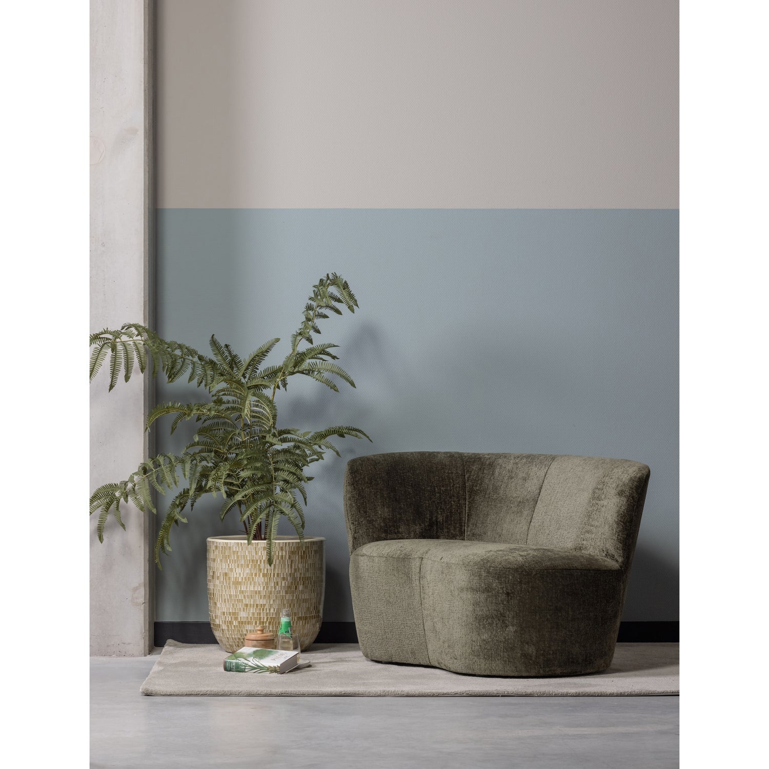 STONE KLEINES SOFA LINKS WARMEN GRUN