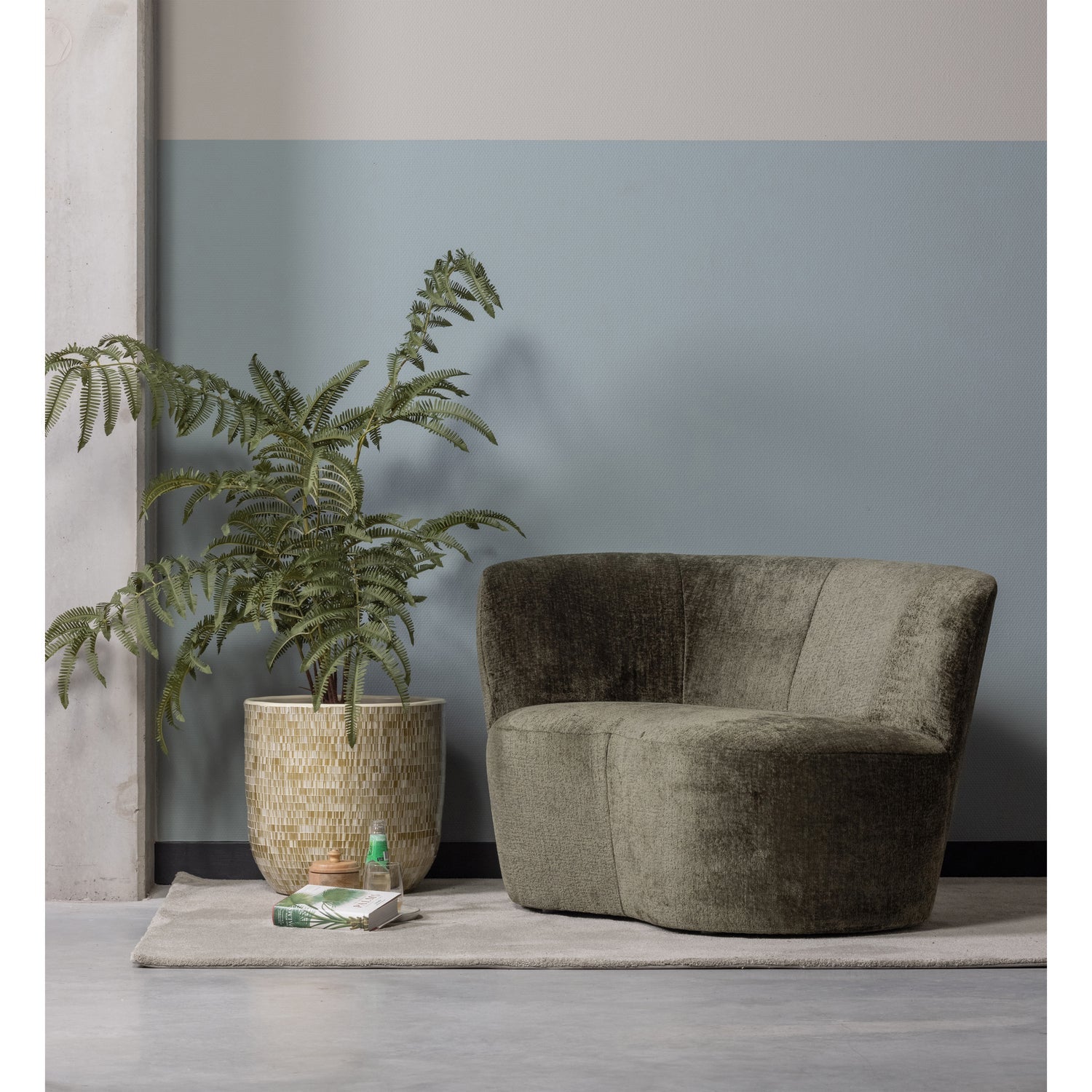 STONE KLEINES SOFA LINKS WARMEN GRUN