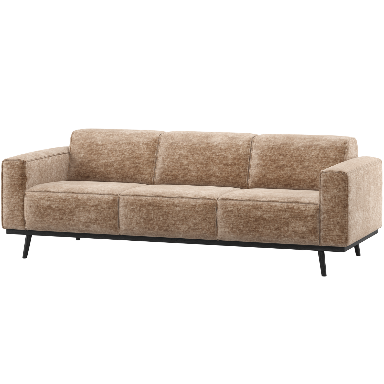 STATEMENT 3-SITZER SOFA 230 CM CHENILLE VELVET TAUPE