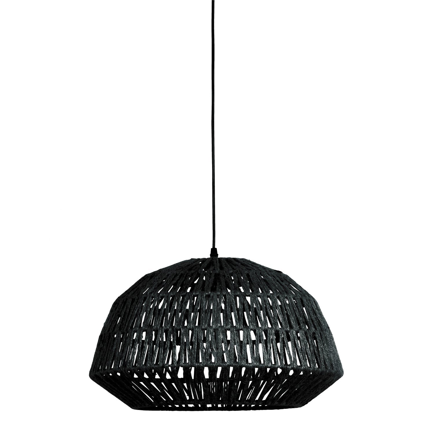 KACE HÄNGENDE LAMPE JUTE SCHWARZ O45CM