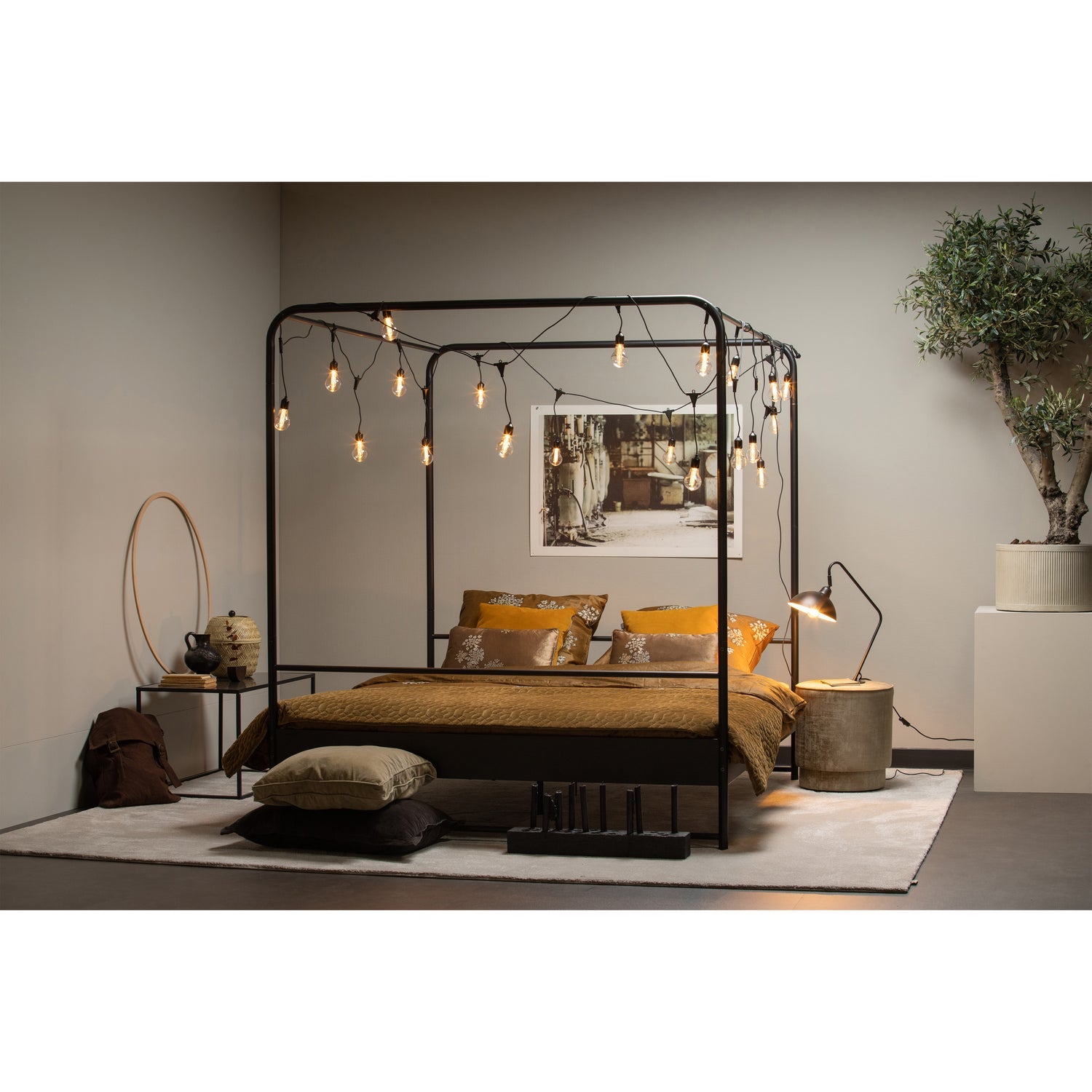 BUNK BETT METALL SCHWARZ 160x200 CM