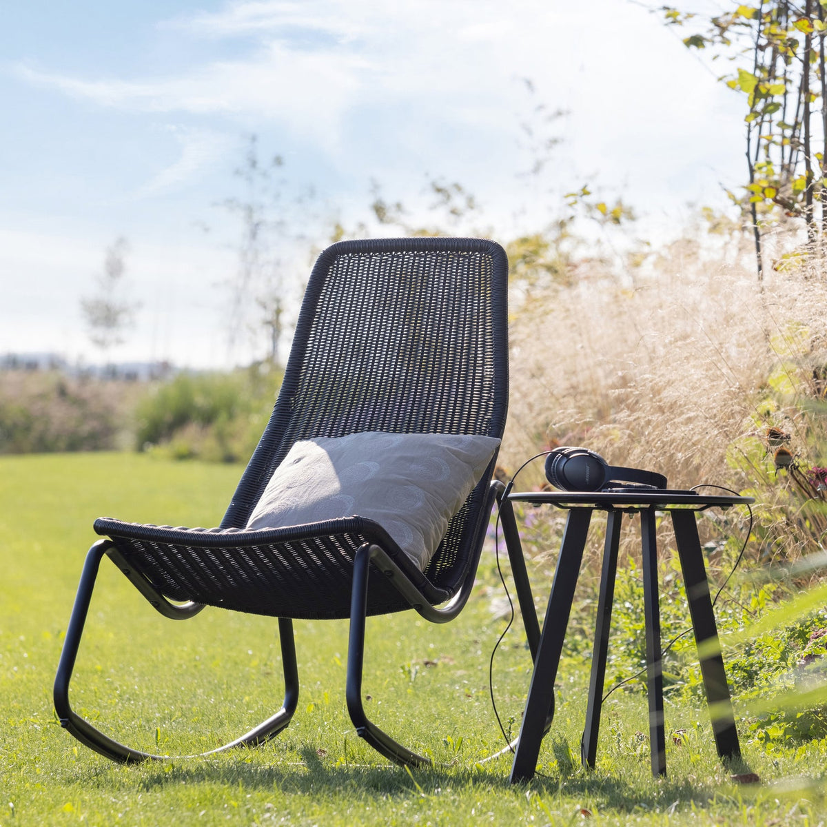 FER GARTEN BEISTELLTISCH O40 CM METALL SCHWARZ