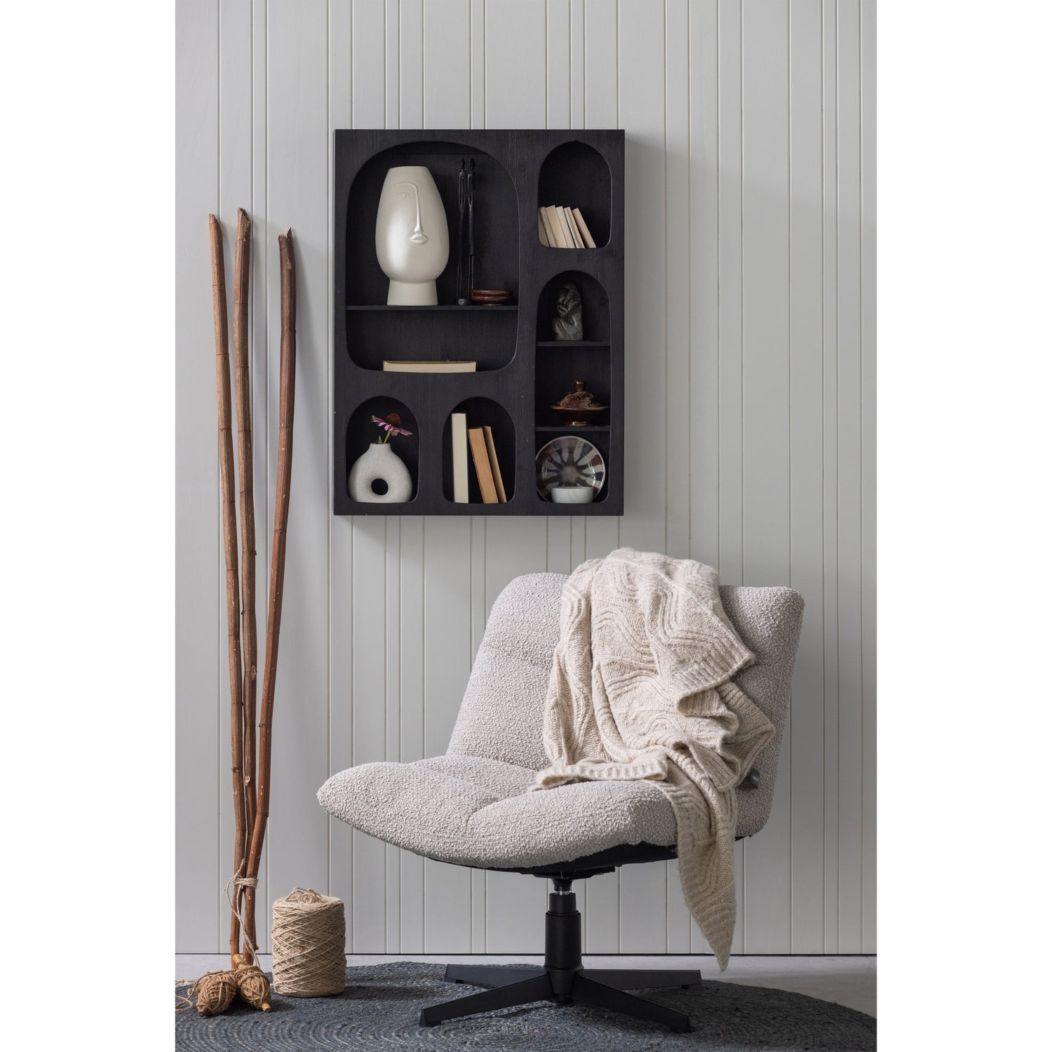 VINNY DREHSESSEL BOUCLE SAND
