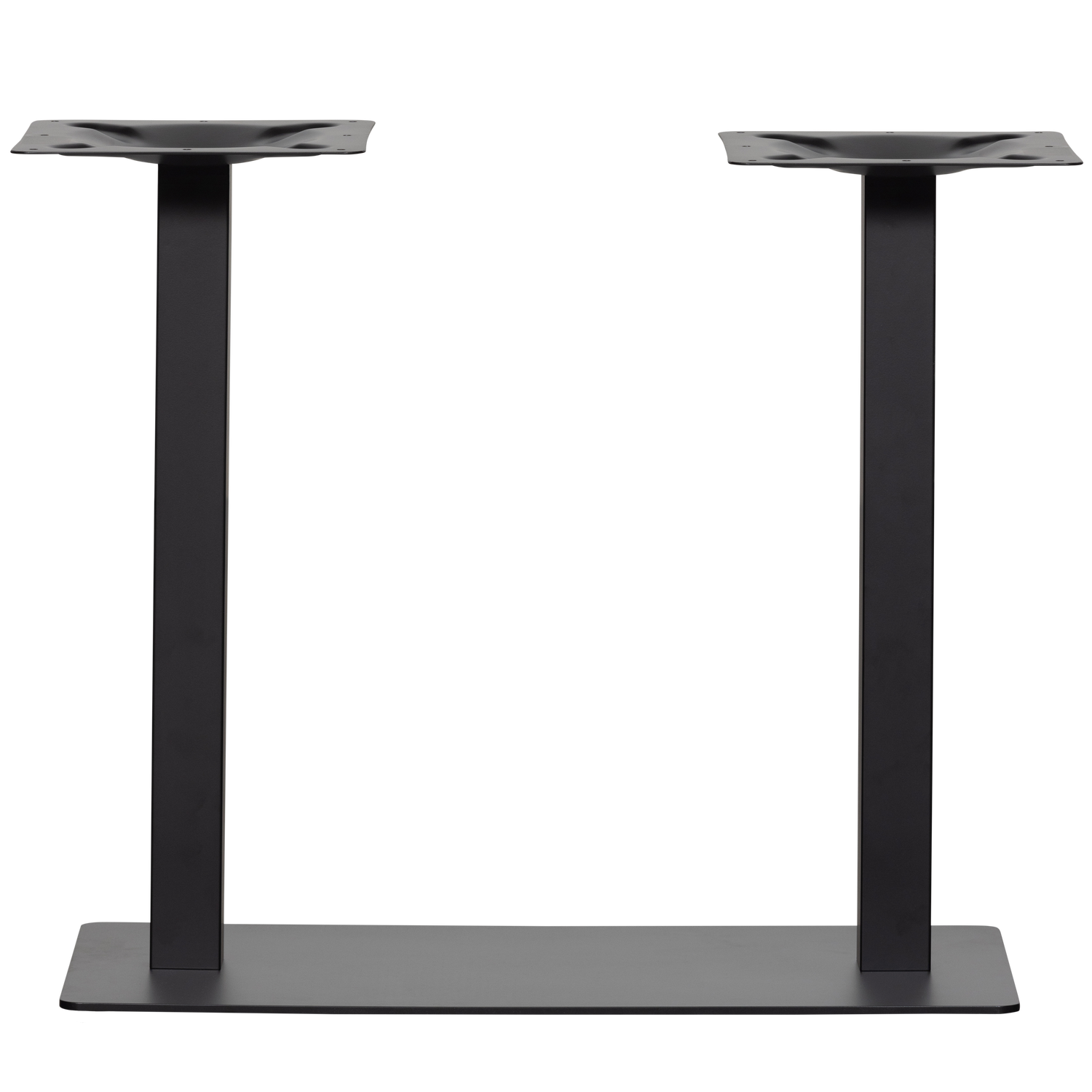 BISTRO DOPPELTER VIERKANTROHRFUSS METALL SCHWARZ 72x80x40CM