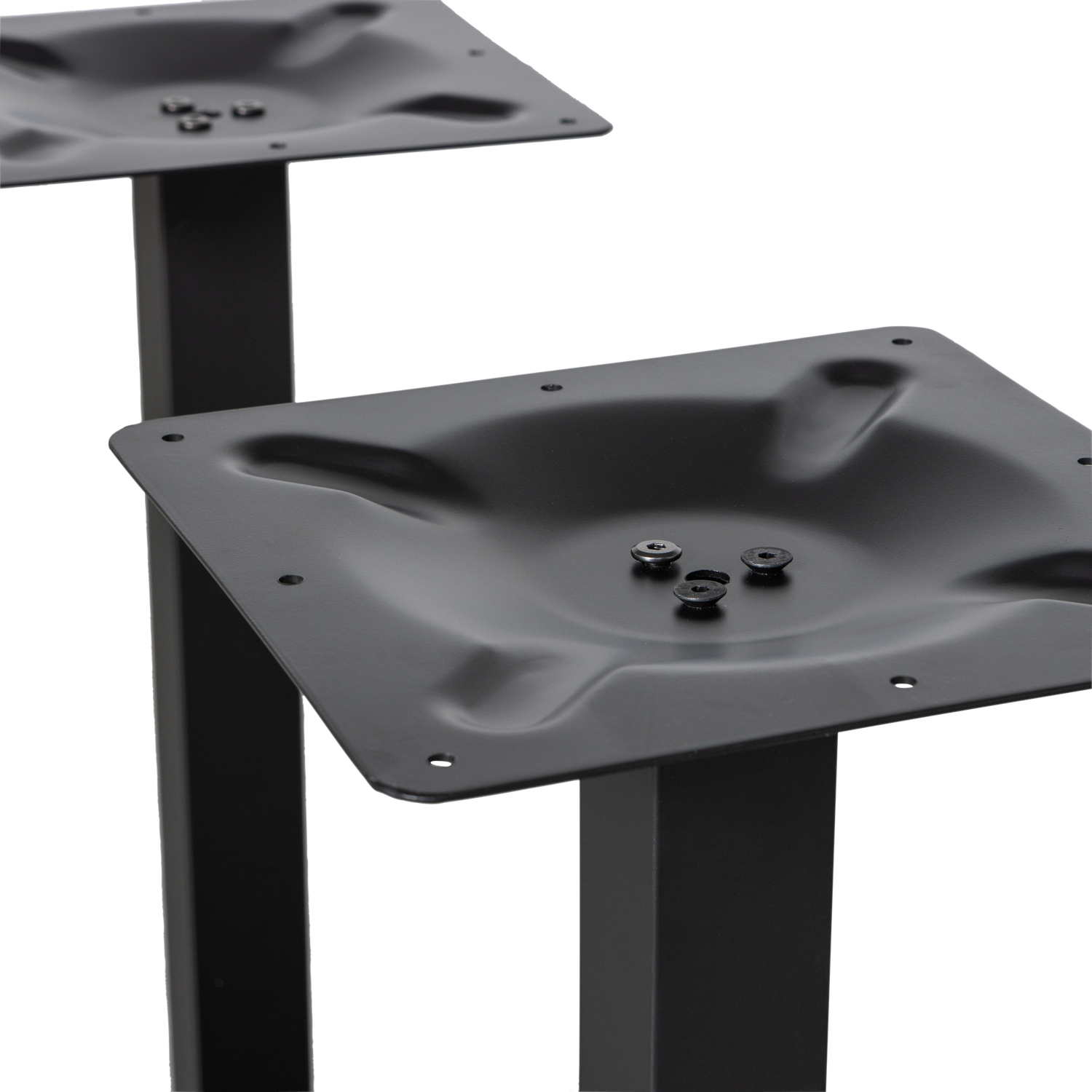 BISTRO DOPPELTER VIERKANTROHRFUSS METALL SCHWARZ 72x80x40CM