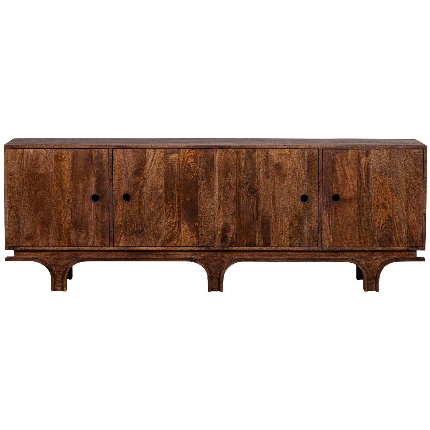 STAES SIDEBOARD 4-TURIG MANGO HOLZ NUSSBAUM