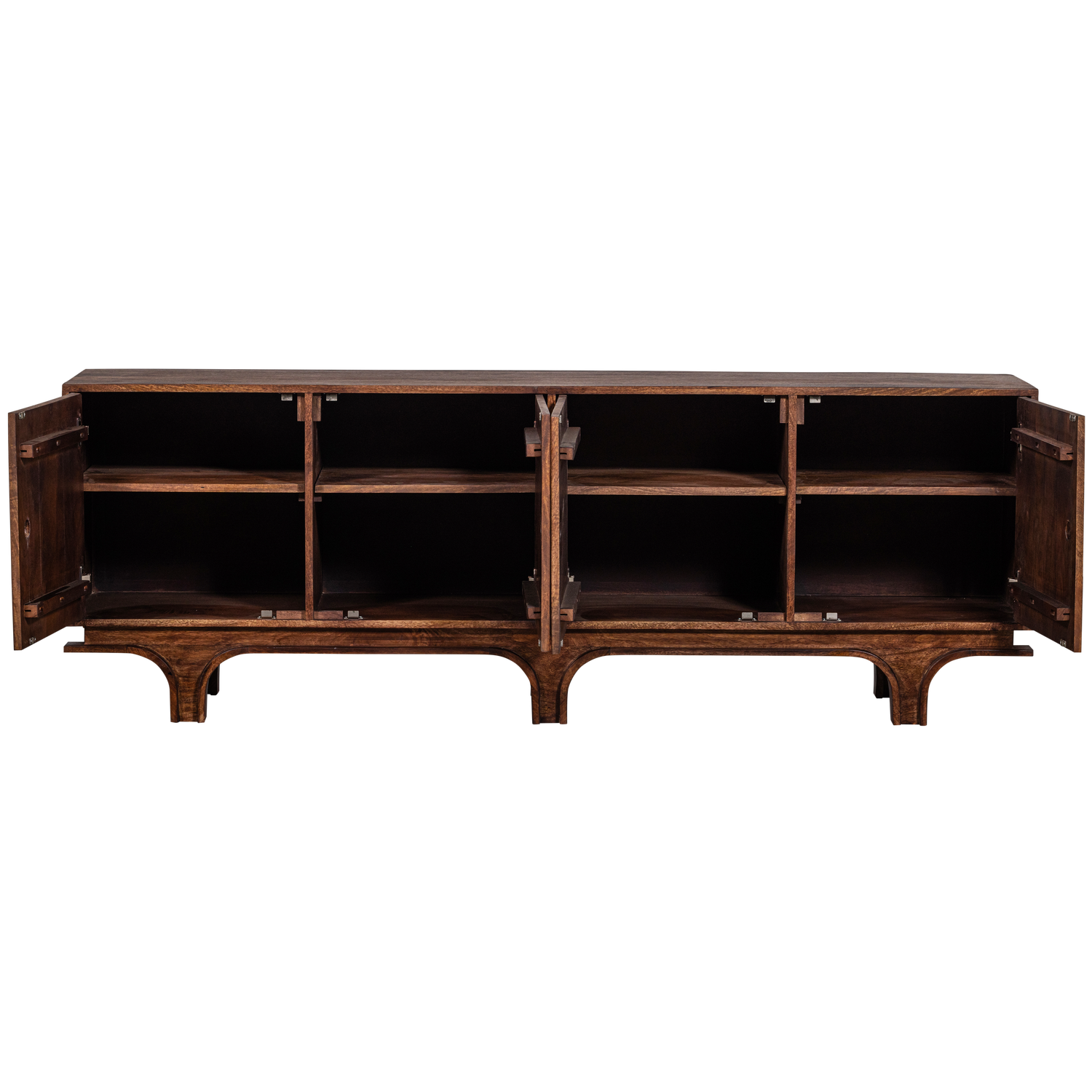 STAES SIDEBOARD 4-TURIG MANGO HOLZ NUSSBAUM