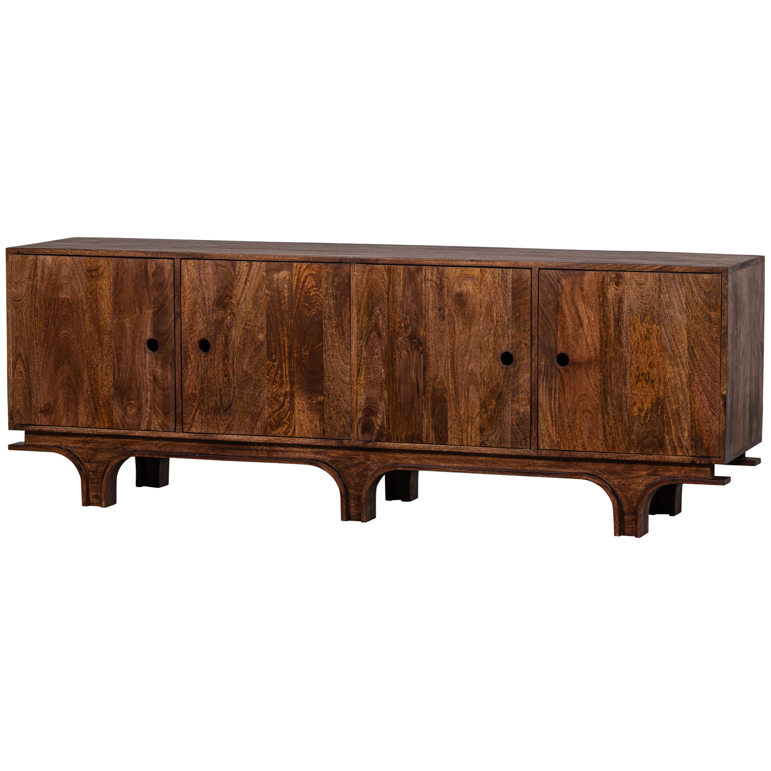 STAES SIDEBOARD 4-TURIG MANGO HOLZ NUSSBAUM