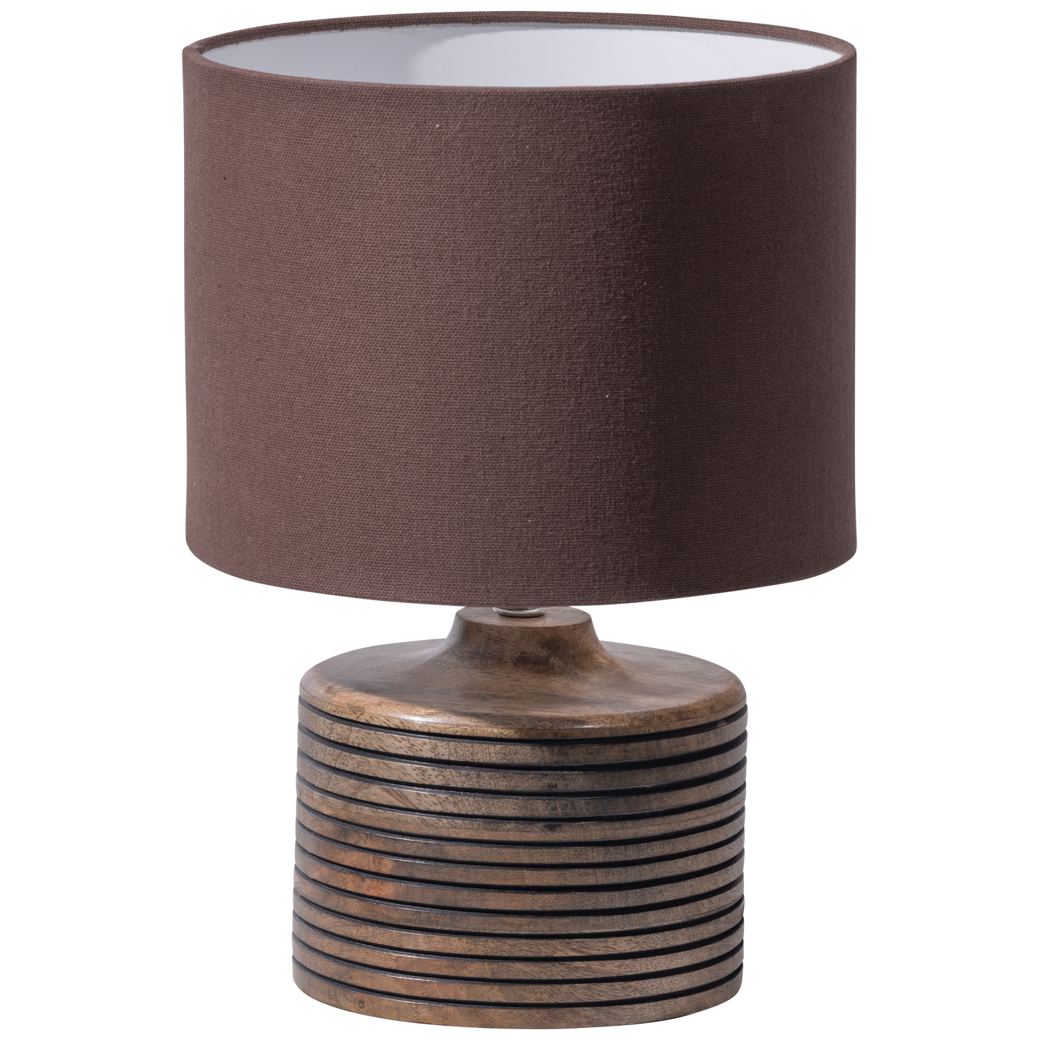 MENZO TISCHLAMPE MIT SCHNITZEREI HOLZ WARM BRAUN