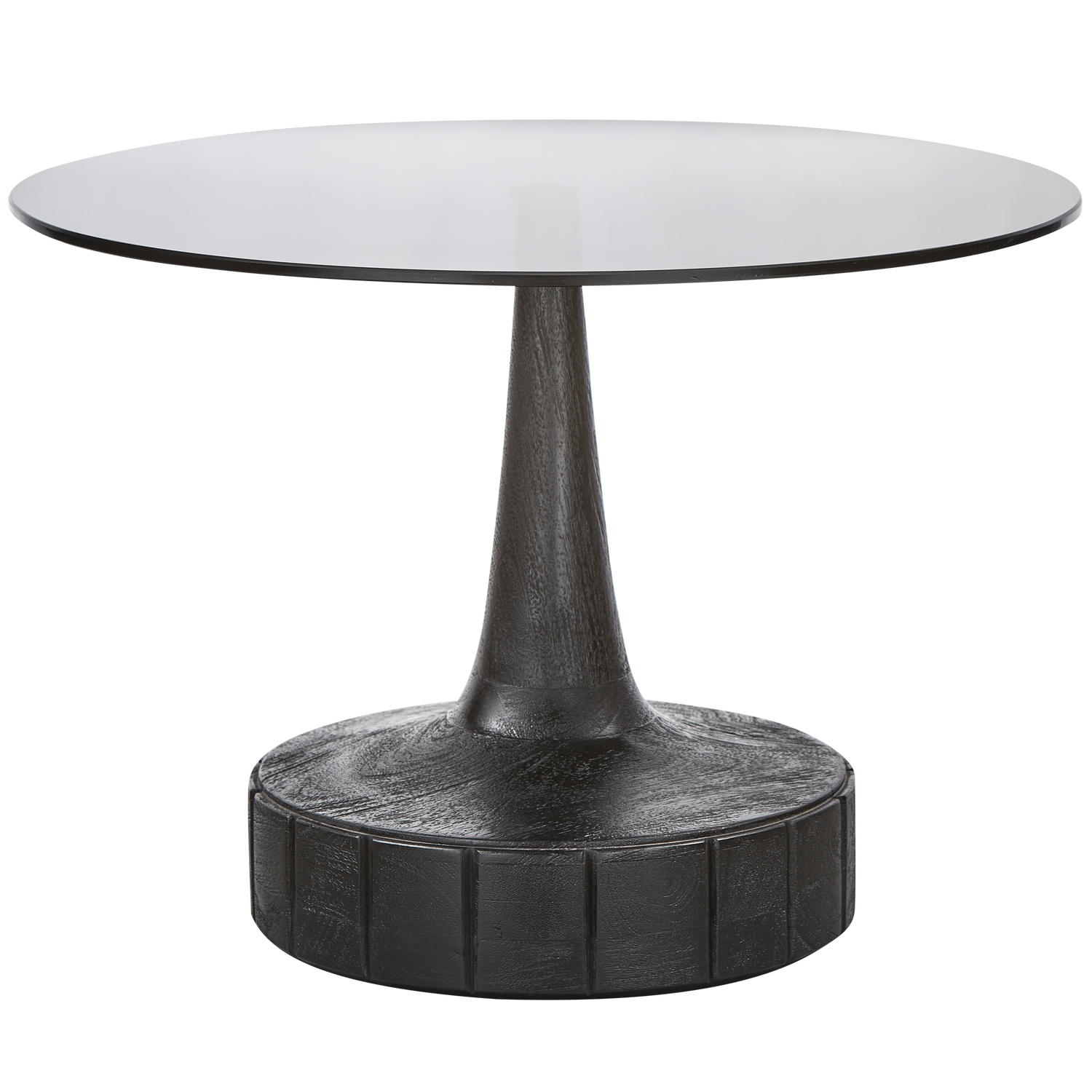 SOYA BEISTELLTISCH MANGOHOLZ/GLAS SCHWARZ