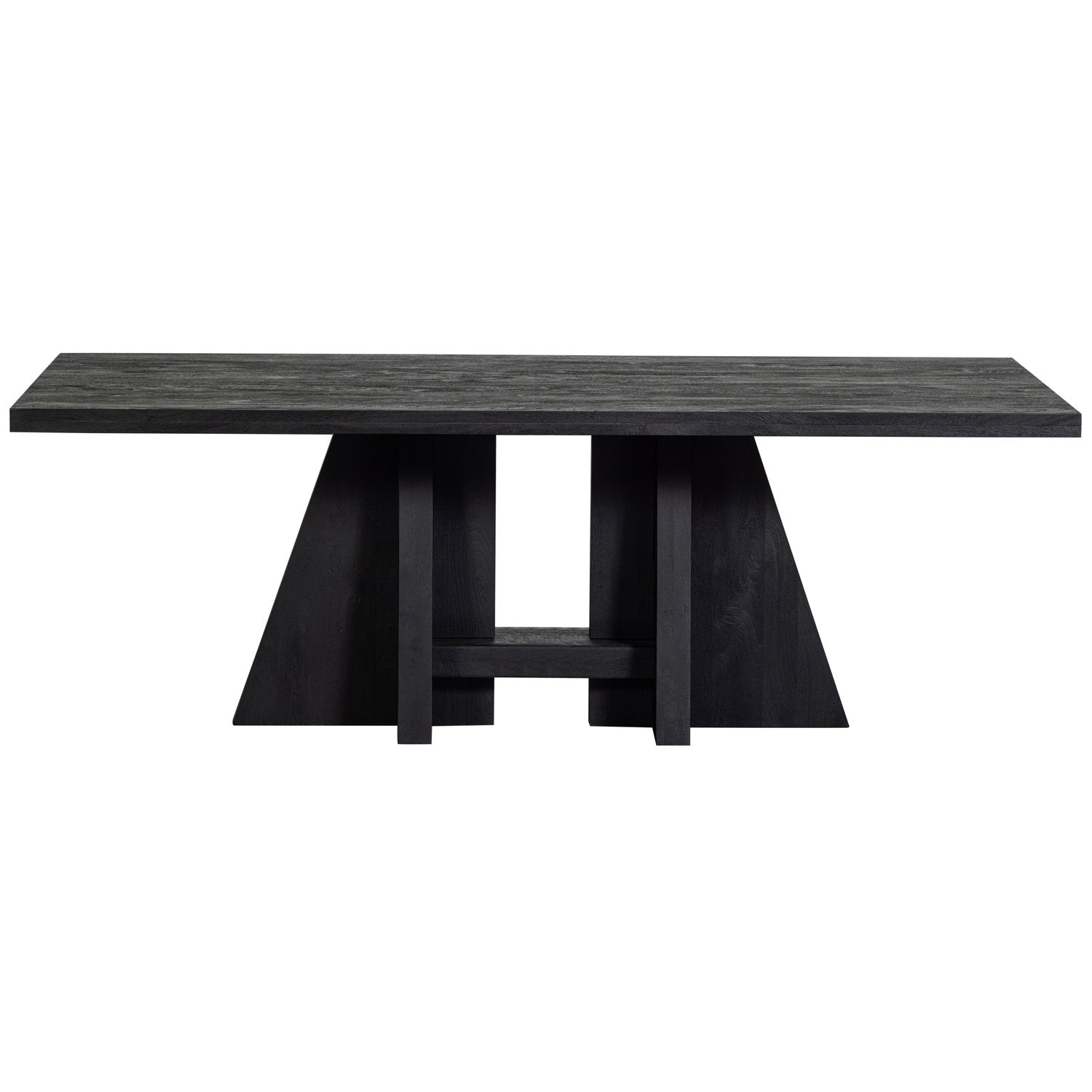 KEAN ESSTISCH MIT MITTELBEIN MANGO HOLZ SCHWARZ 220x100CM