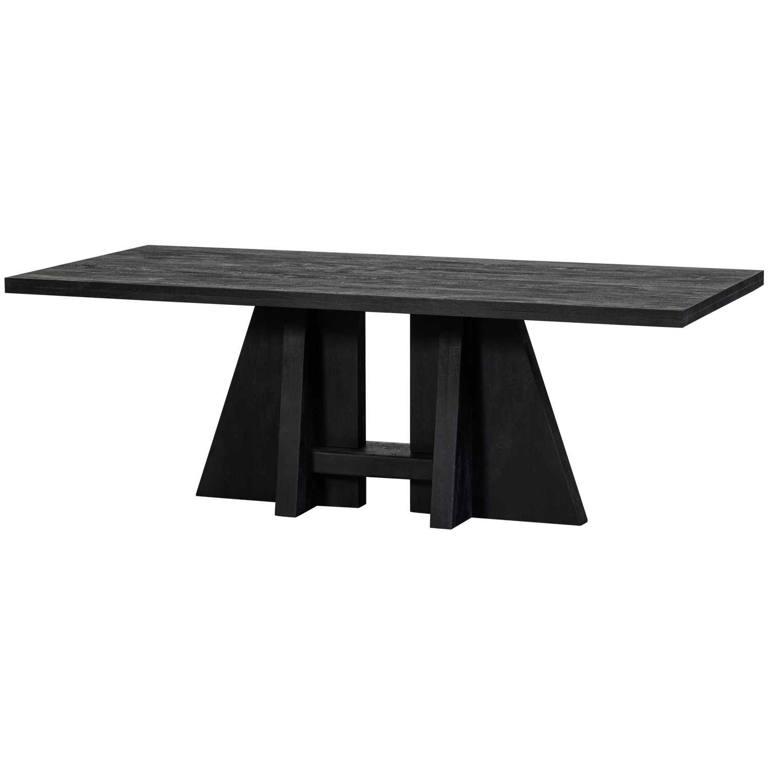 KEAN ESSTISCH MIT MITTELBEIN MANGO HOLZ SCHWARZ 220x100CM