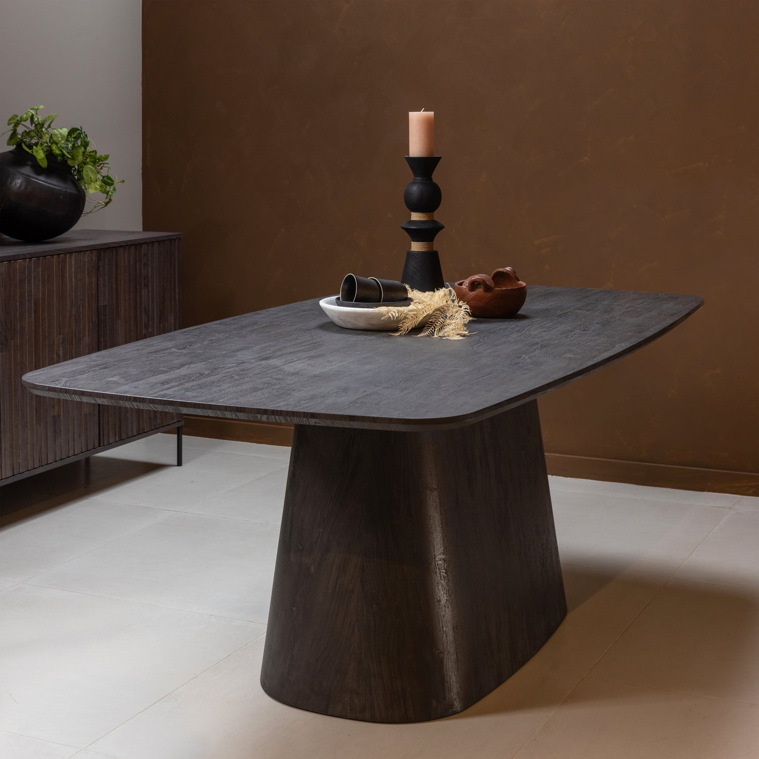 LEAH ESSTISCH MDF DUNKELBRAUN 200x105CM