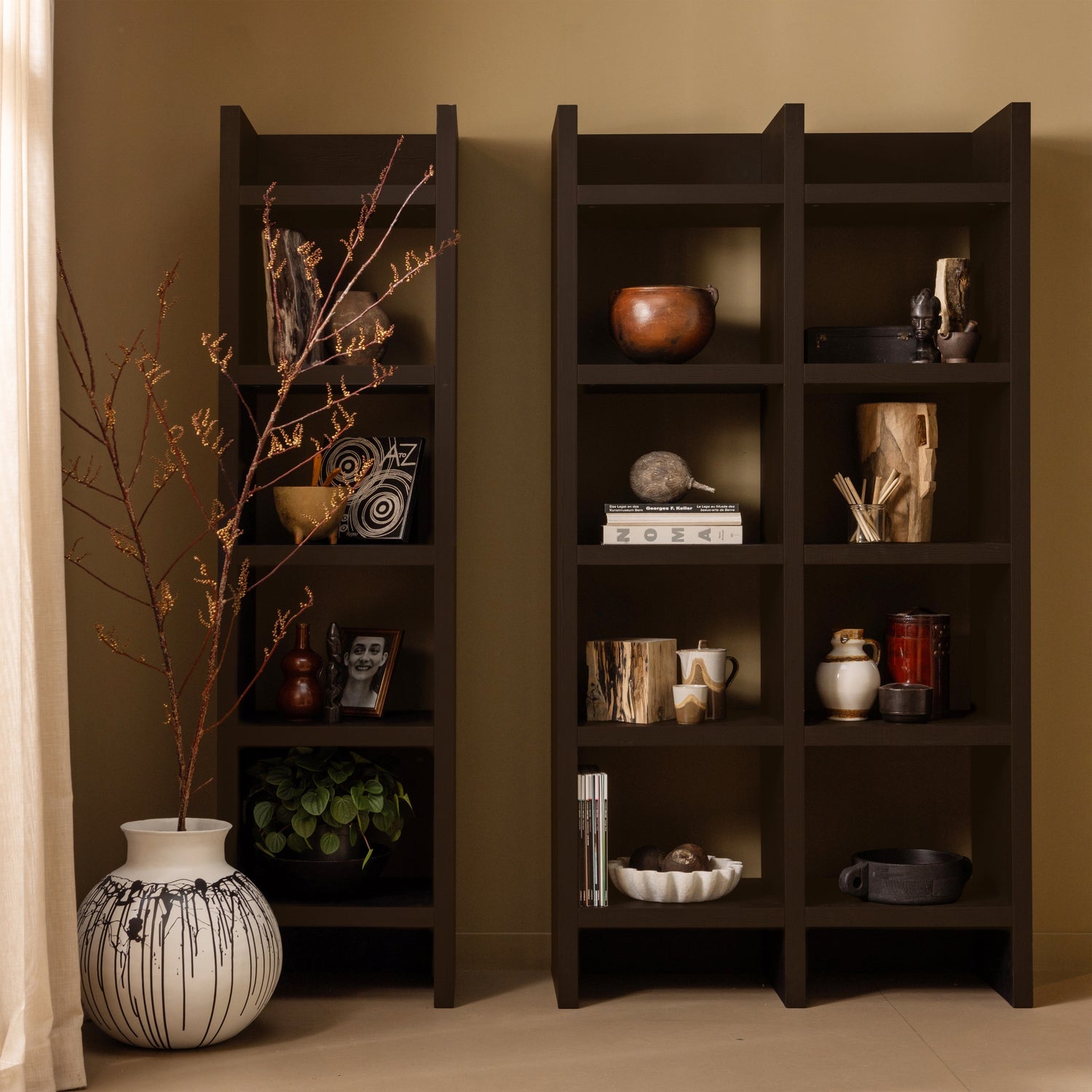 TIMO OFFENER SCHRANK MDF DUNKELBRAUN 195x50x40CM