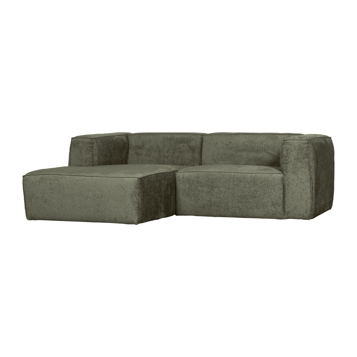 BEAN CHAISE LONGUE SOFA LINKS STRUKTUR VELVET MOSS