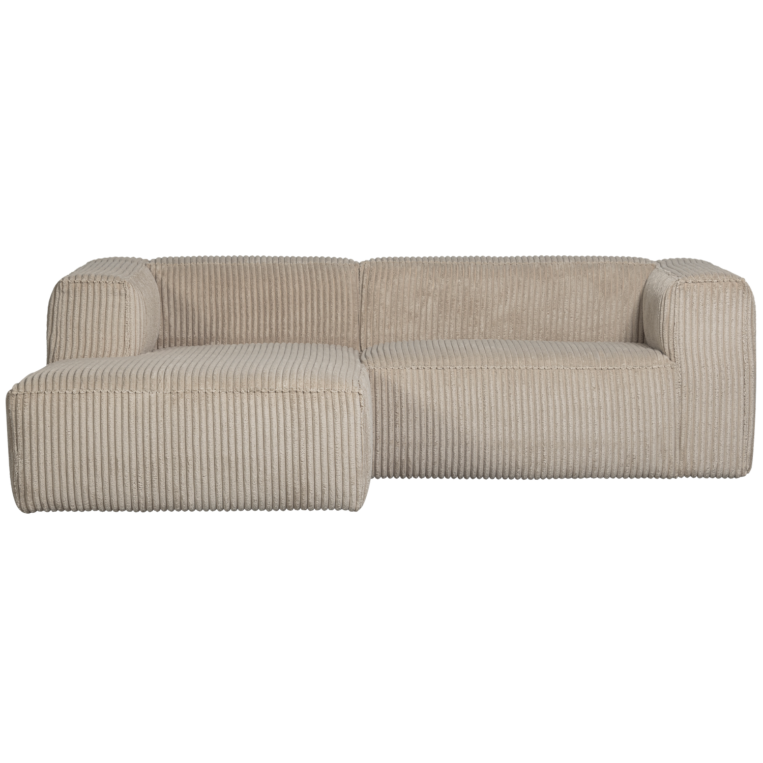 BEAN CHAISE LONGUE LINKS SCHWER RIBCORD TRAVERTIN