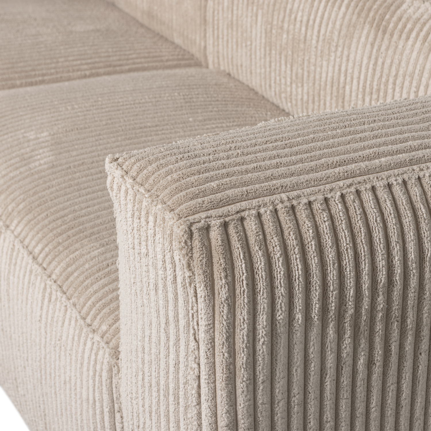 BEAN CHAISE LONGUE LINKS SCHWER RIBCORD TRAVERTIN