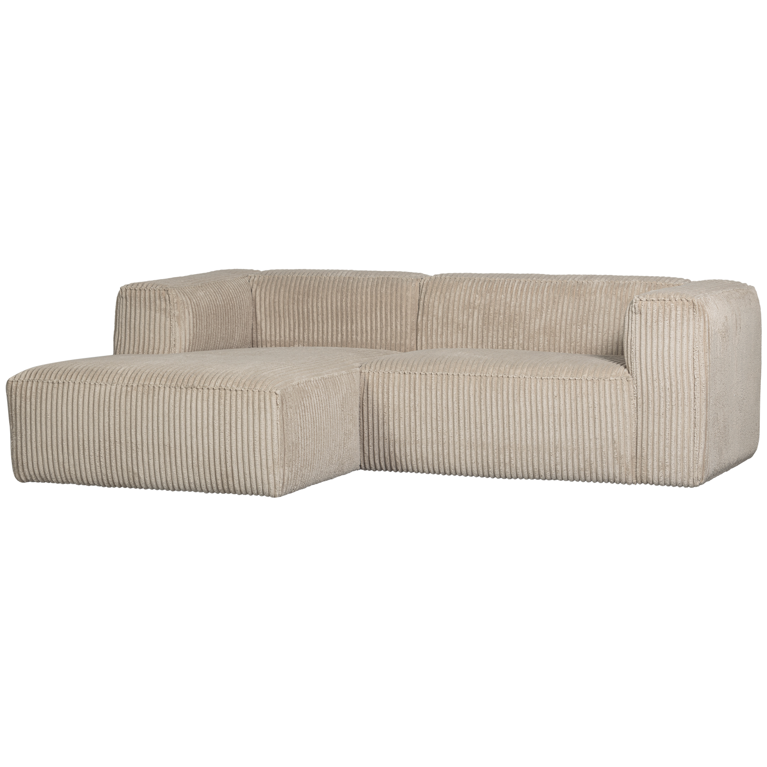 BEAN CHAISE LONGUE LINKS SCHWER RIBCORD TRAVERTIN