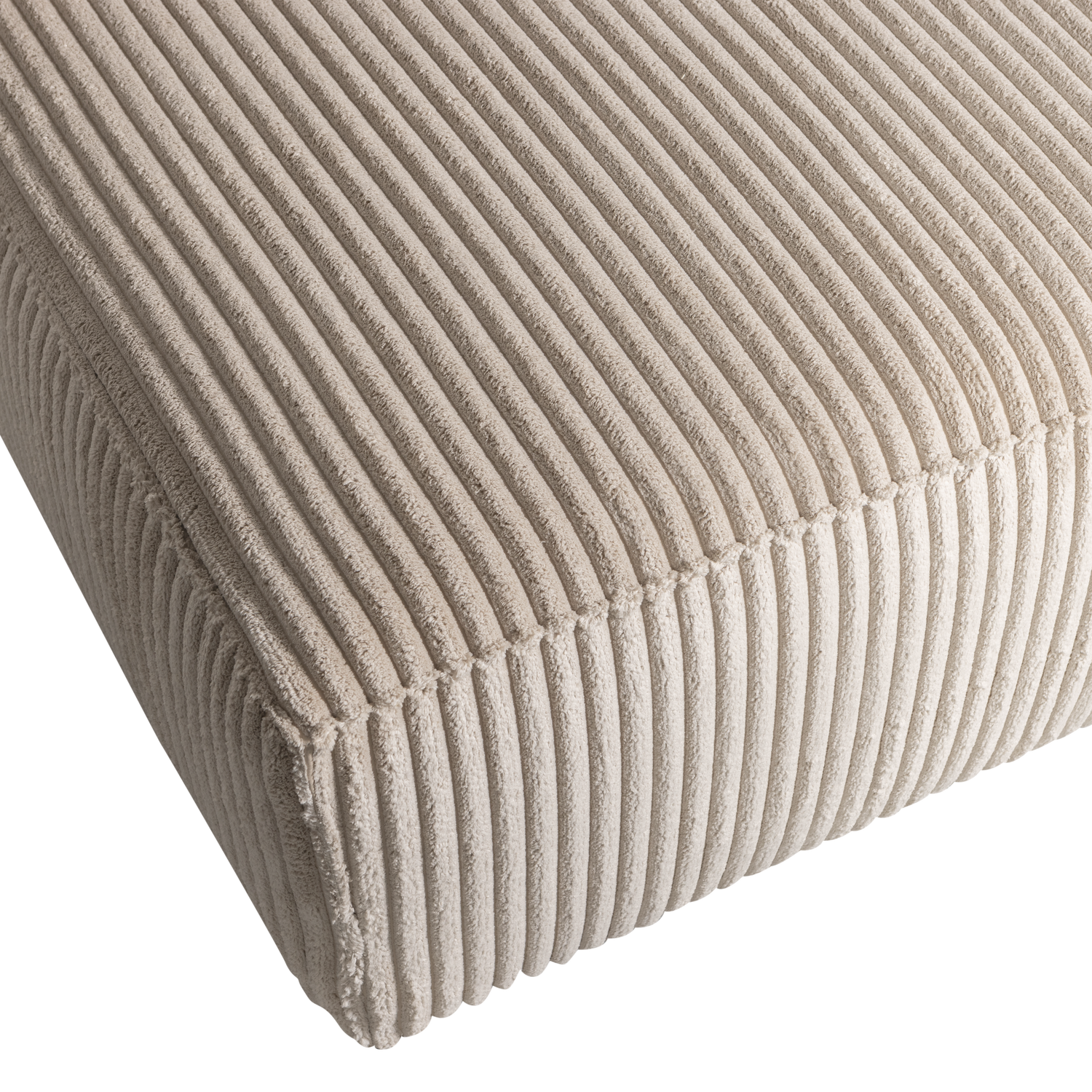 BEAN CHAISE LONGUE LINKS SCHWER RIBCORD TRAVERTIN