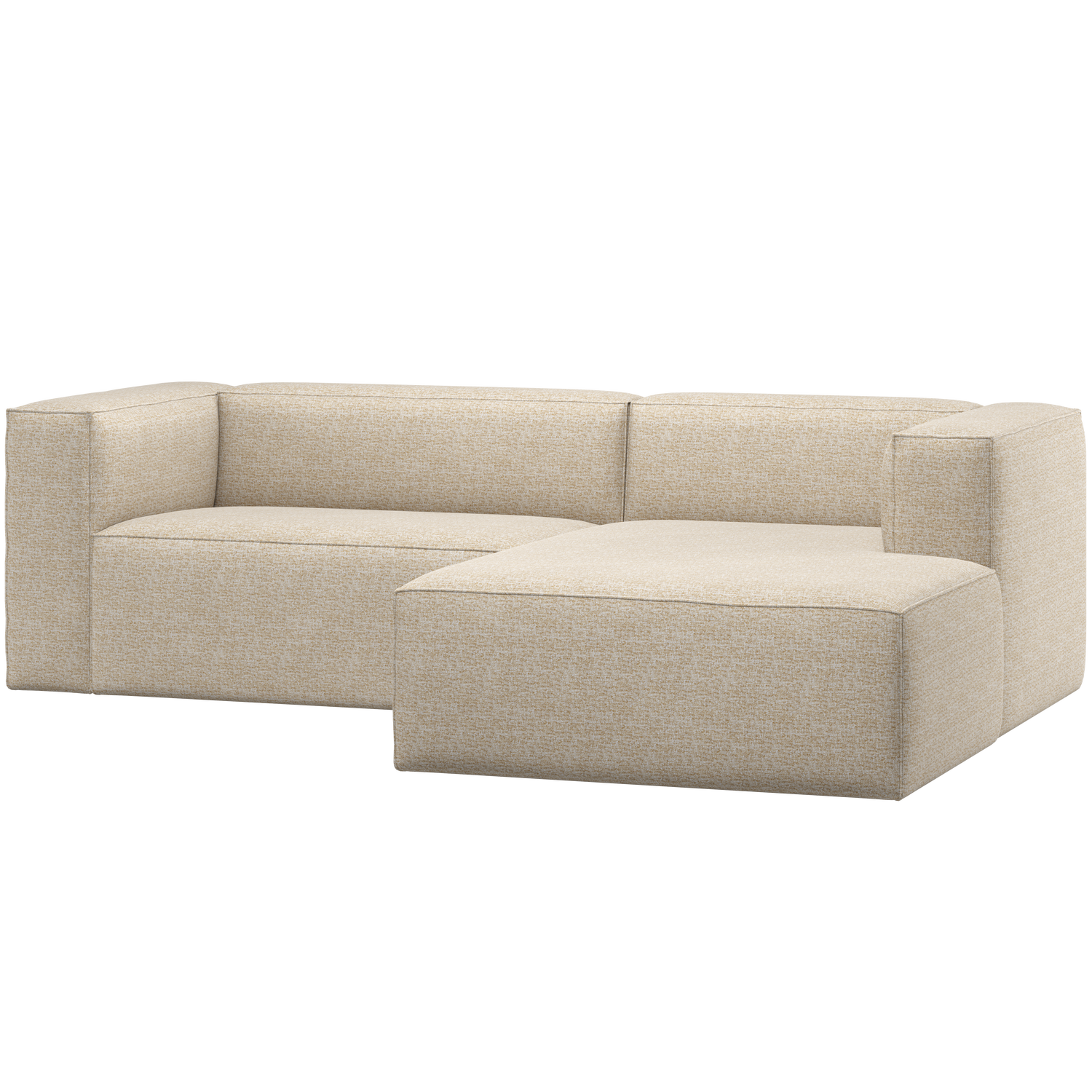 BEAN CHAISE LONGUE SOFA RECHTS BEIGE MELANGE