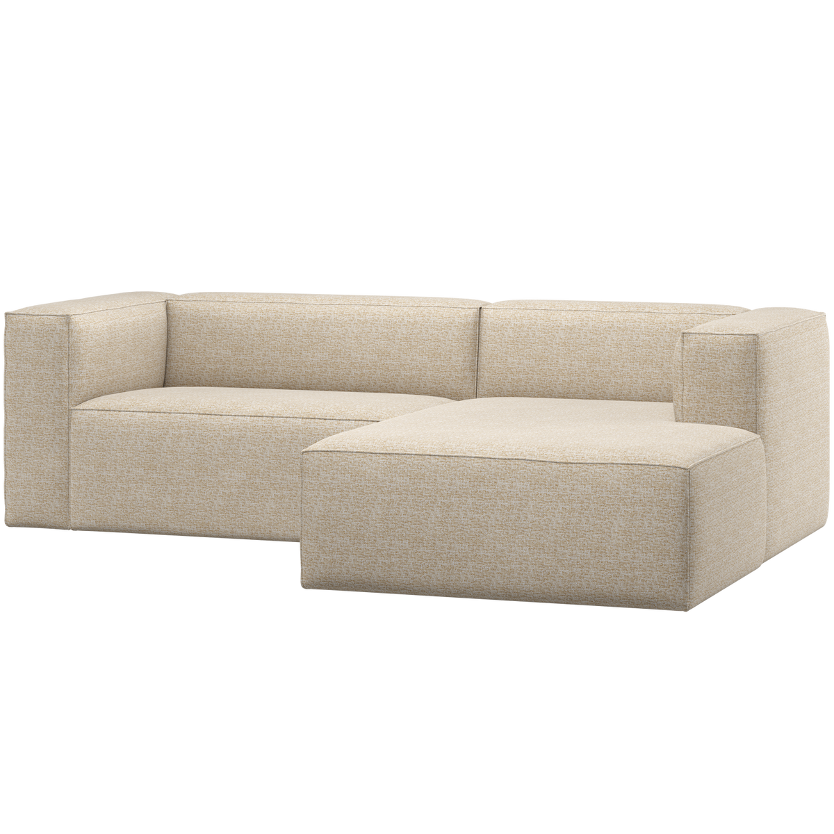 BEAN CHAISE LONGUE SOFA RECHTS BEIGE MELANGE