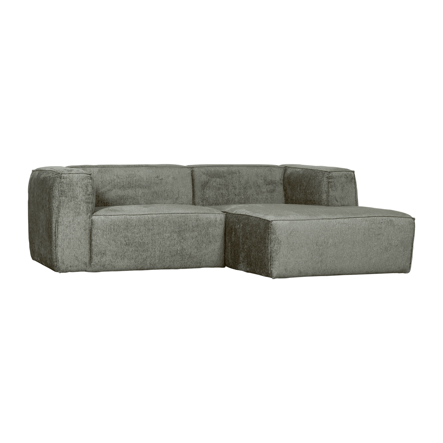 BEAN CHAISE LONGUE SOFA RECHTS STRUKTUR VELVET WATERPLANT