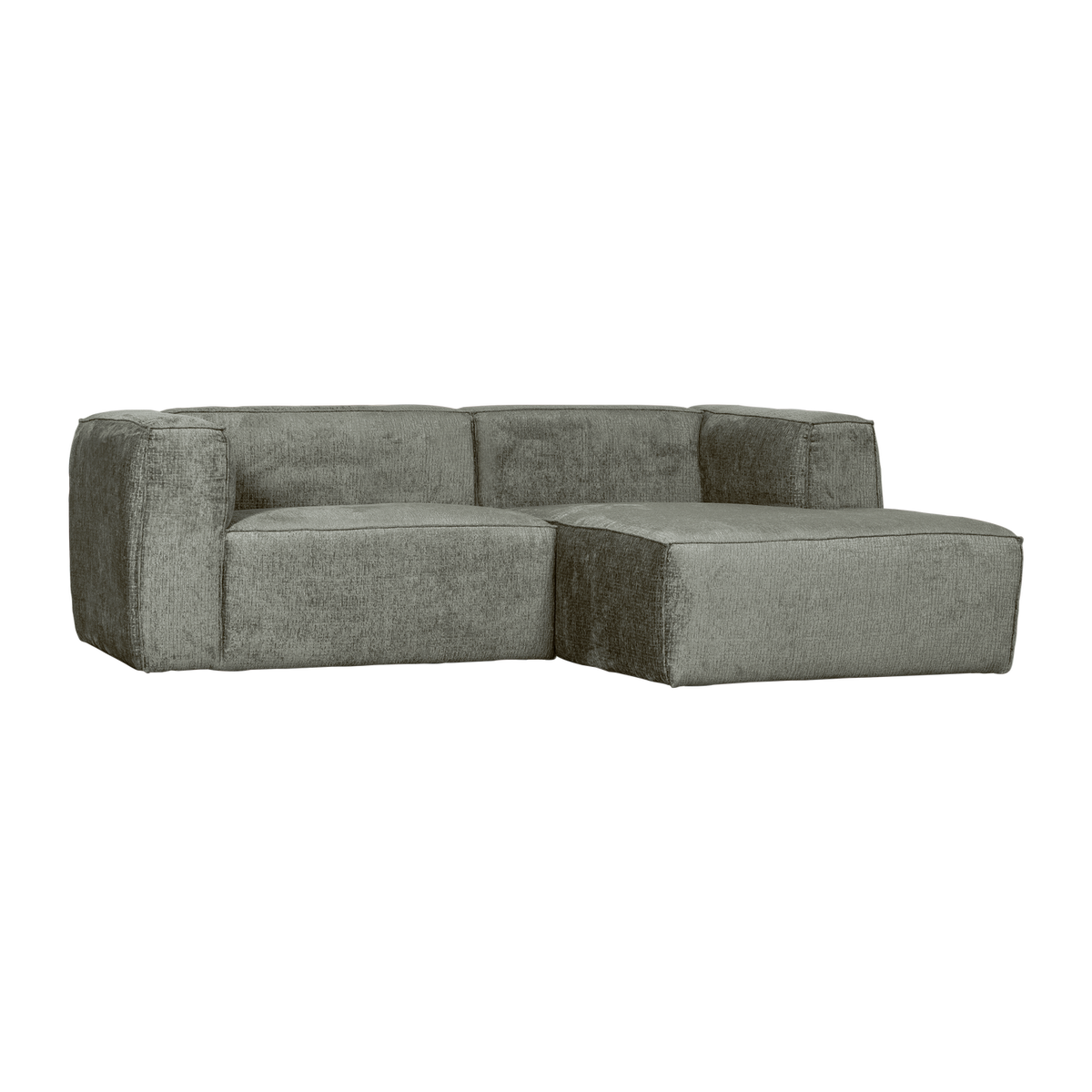 BEAN CHAISE LONGUE SOFA RECHTS STRUKTUR VELVET WATERPLANT