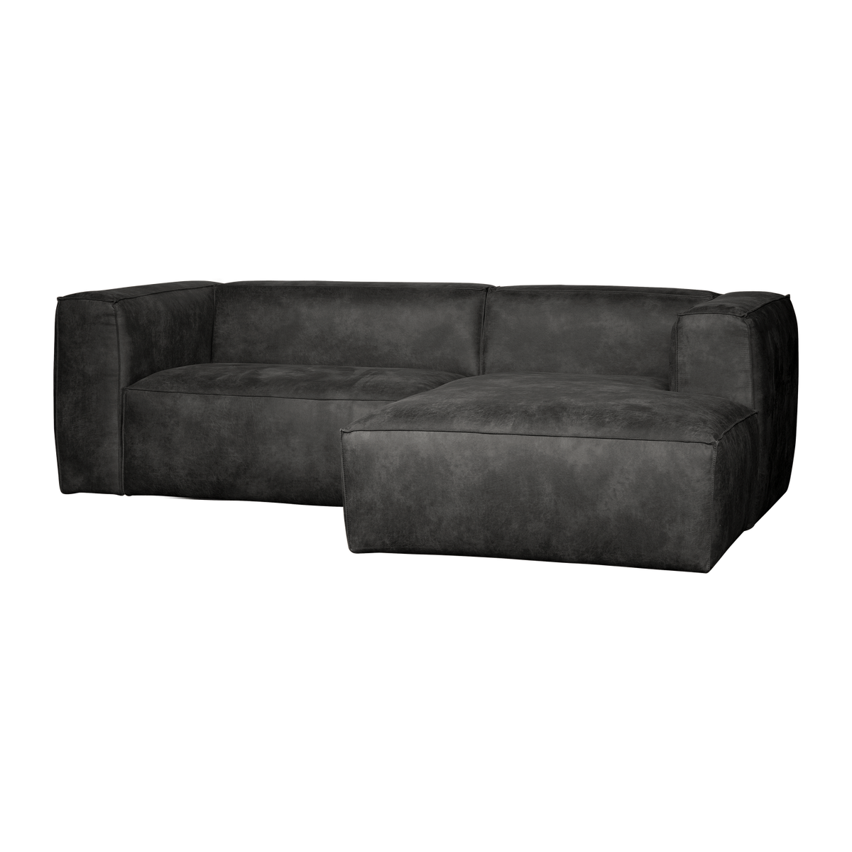BEAN CHAISE LONGUE SOFA RECHTS ECOLEDER SCHWARZ