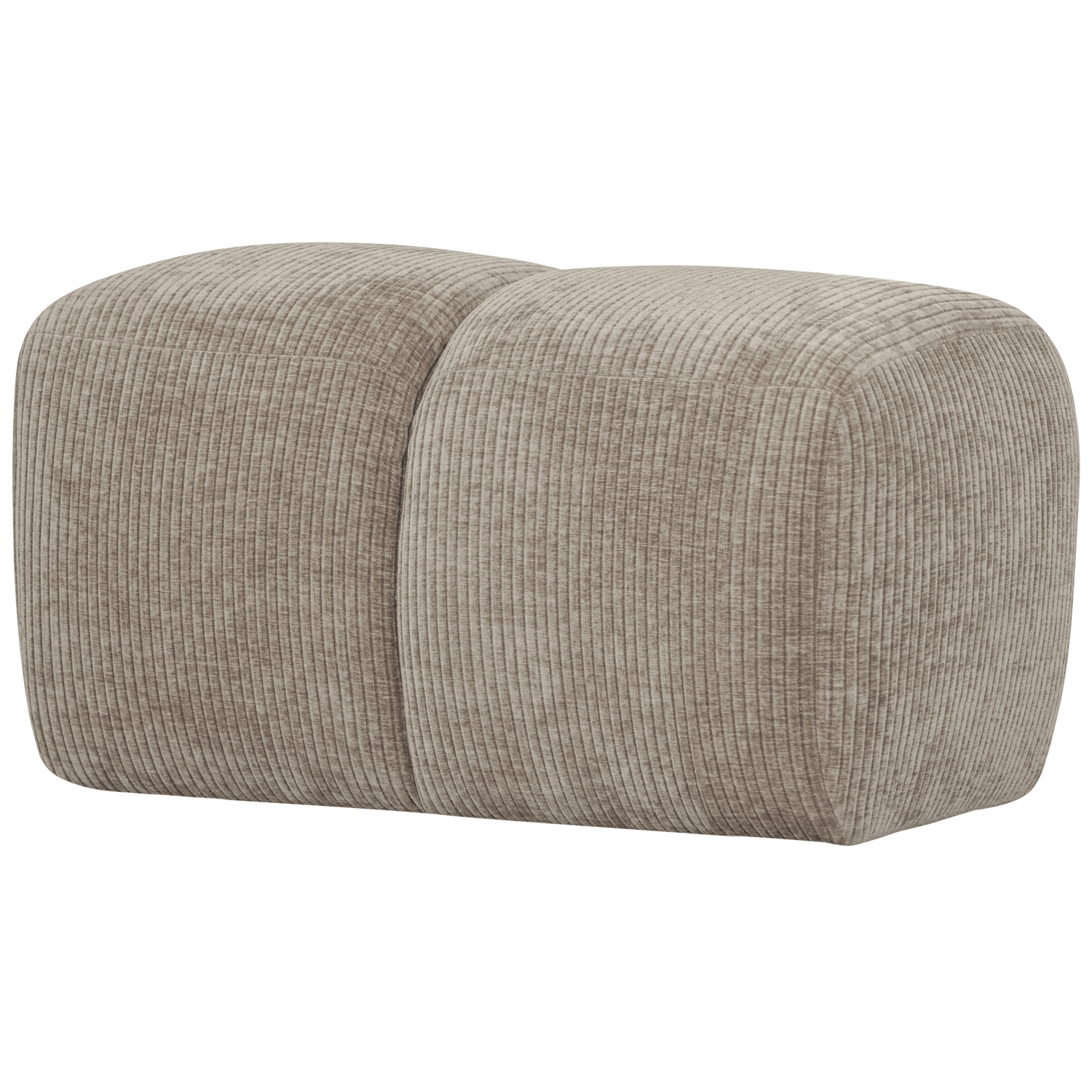 MOJO HOCKER 45x84x64CM GERIPPTER WEBSTOFF DUNKELSAND