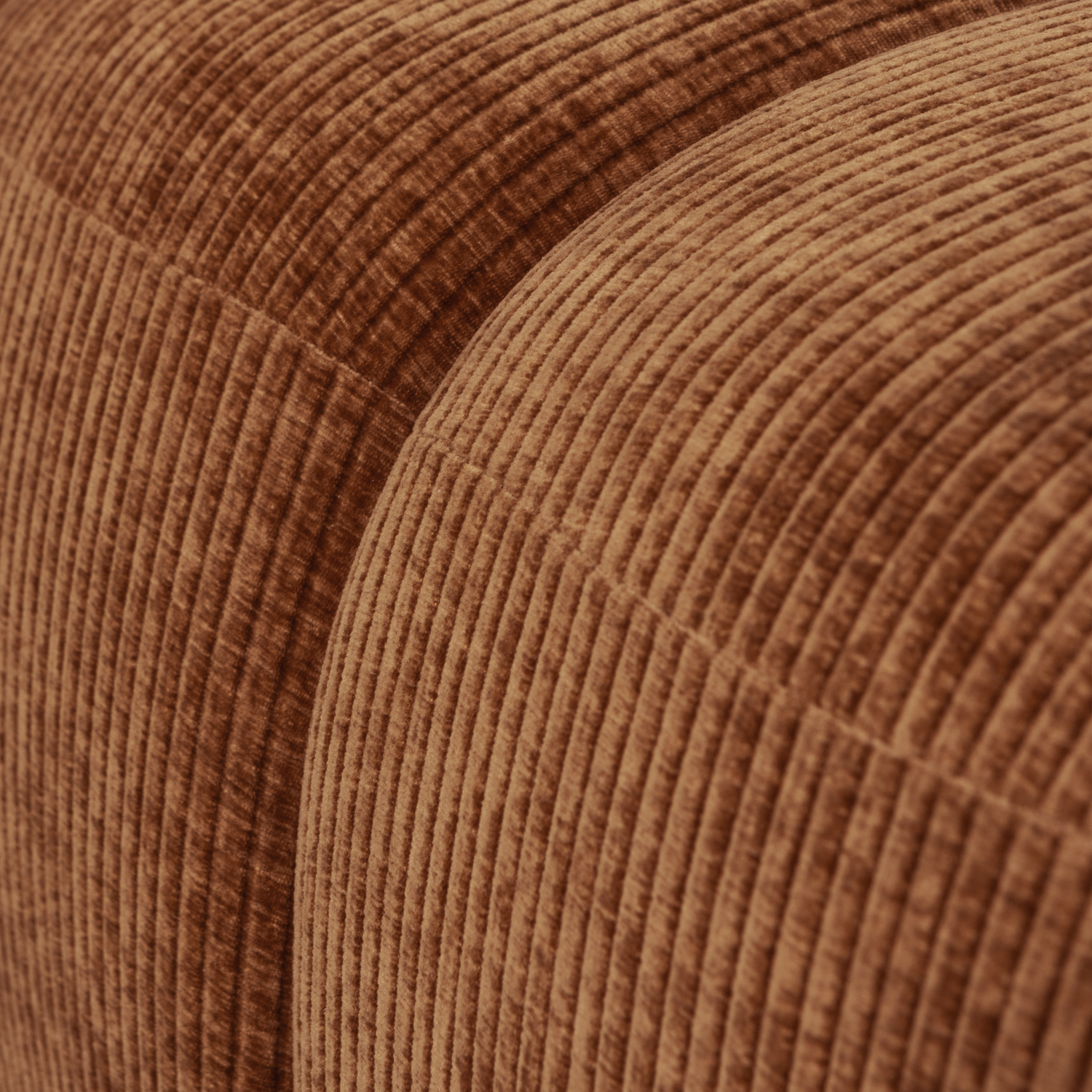 MOJO HOCKER 45x84x64CM GERIPPTER WEBSTOFF ROSTBRAUN