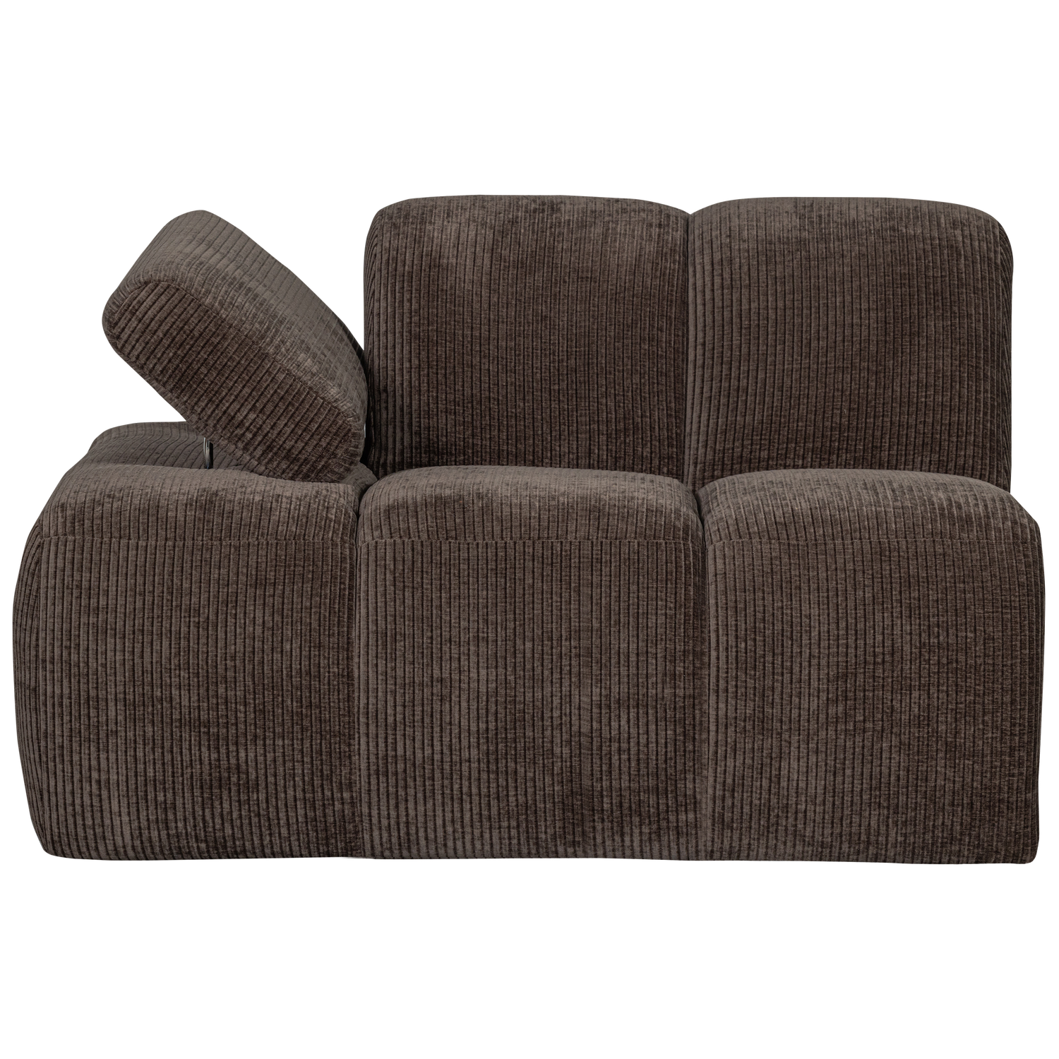 MOJO 1-SITZER MIT ARM LINKS GERIPPTER WEBSTOFF BRAUN