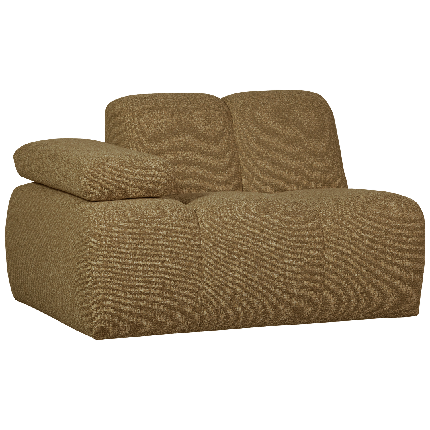 MOJO 1-SITZER MIT ARM LINKS BOUCLE GELB/BRAUN MELIERT