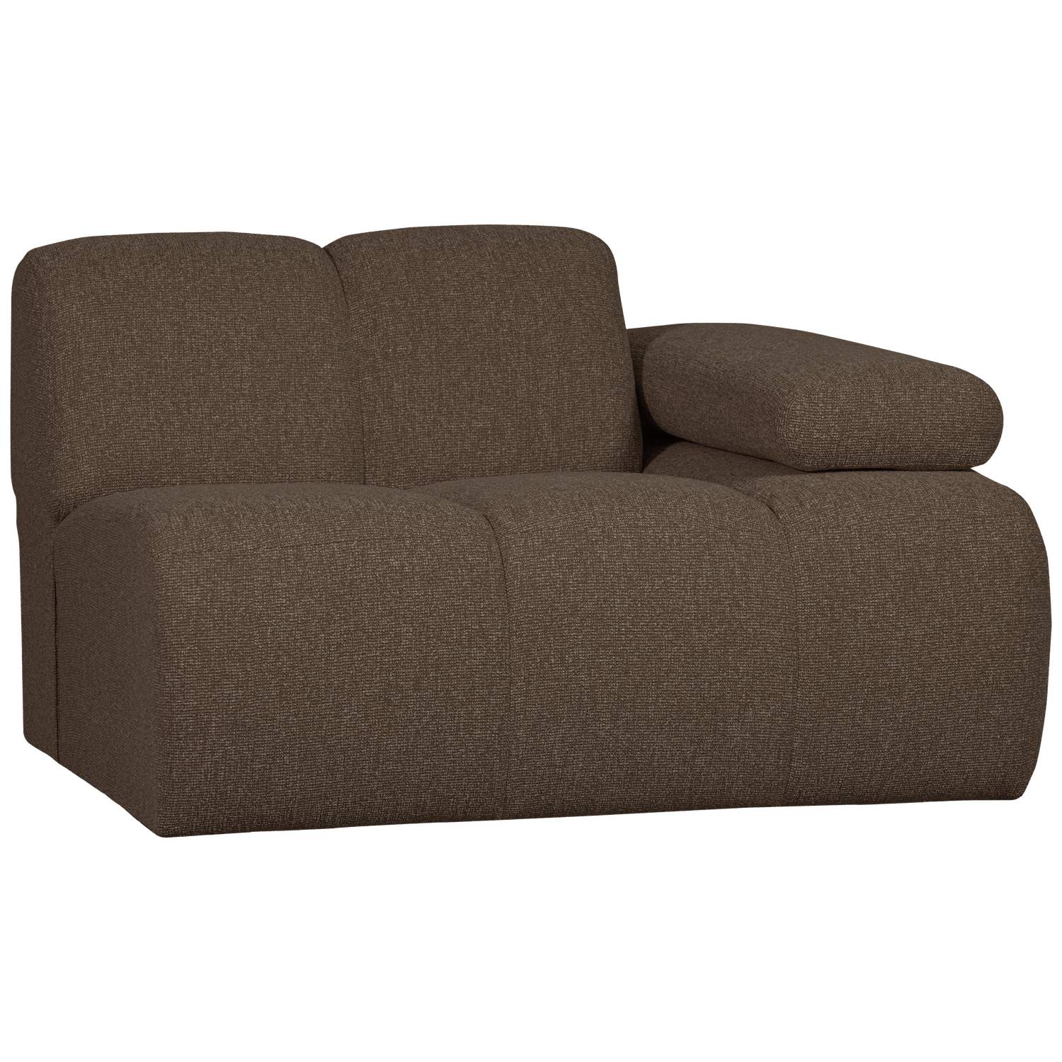 MOJO 1-SITZER MIT ARM RECHTS BOUCLE BRAUN MELIERT