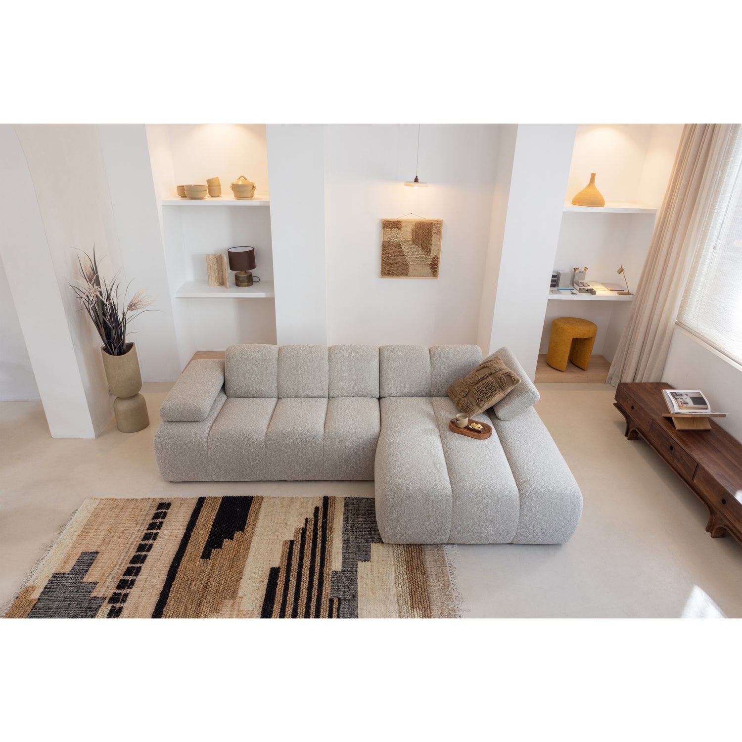 MOJO CHAISELONGUE ELEMENT RECHTS BOUCLE BEIGE MELIERT