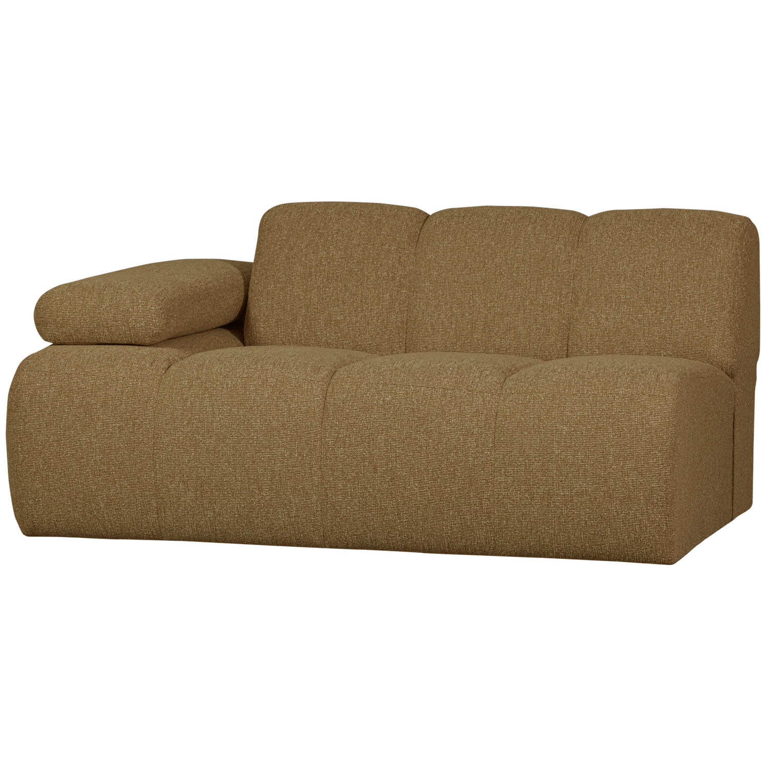 MOJO 1,5-SITZER MIT ARM LINKS BOUCLE GELB/BRAUN MELIERT