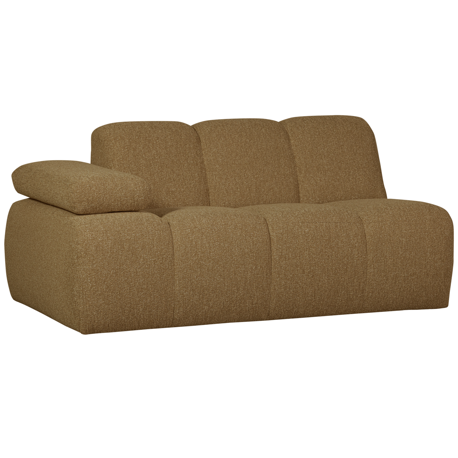 MOJO 1,5-SITZER MIT ARM LINKS BOUCLE GELB/BRAUN MELIERT