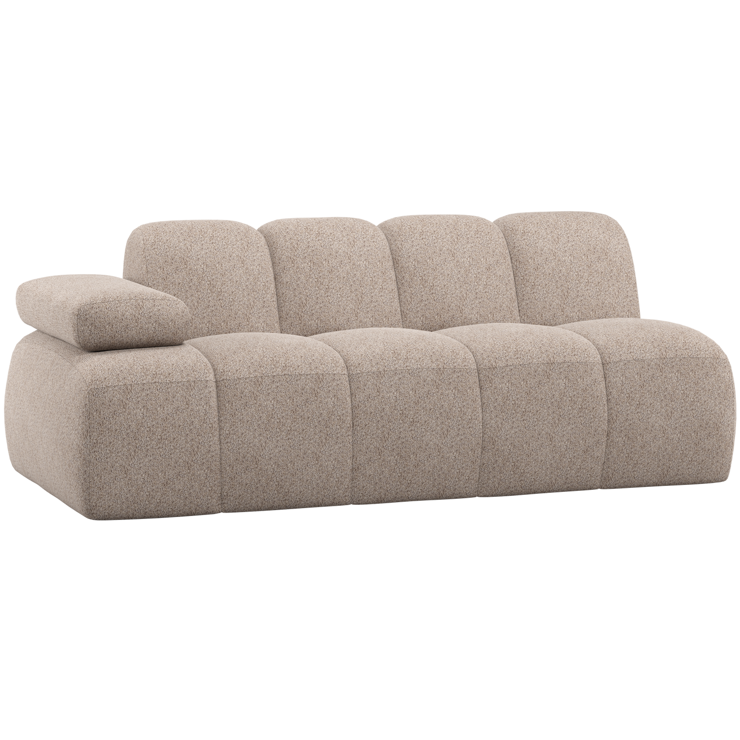 MOJO 2-SITZER ELEMENT ARM LINKS WOLLE DUNKELSAND