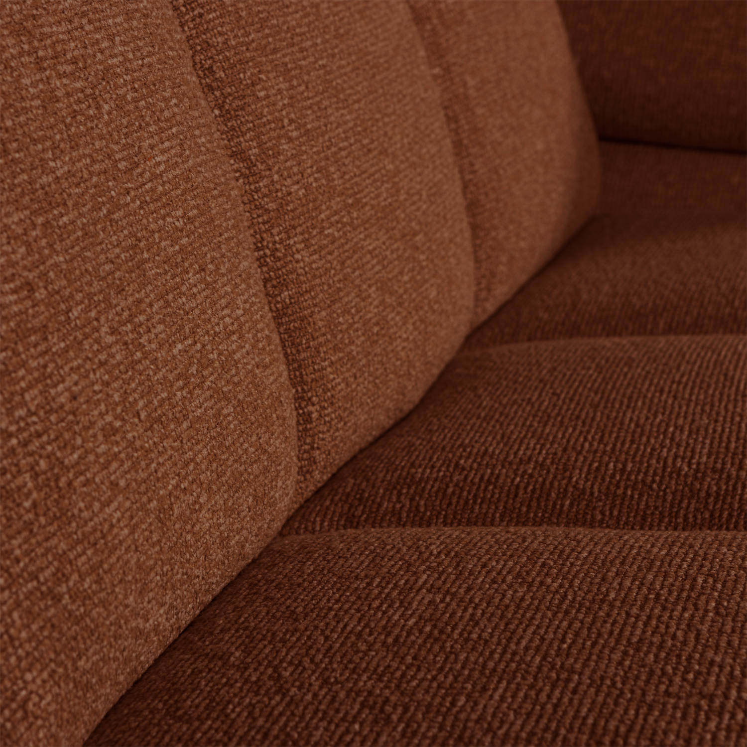 MOJO 2-SITZER MIT ARM RECHTS BOUCLE ROSTBRAUN MELIERT