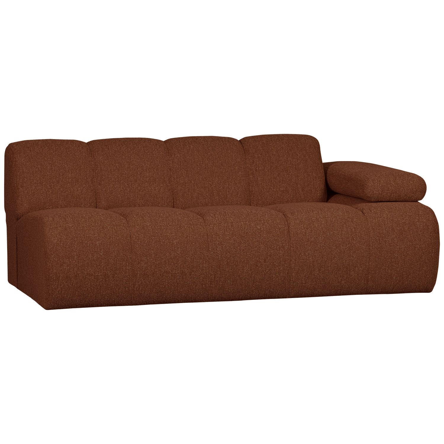 MOJO 2-SITZER MIT ARM RECHTS BOUCLE ROSTBRAUN MELIERT
