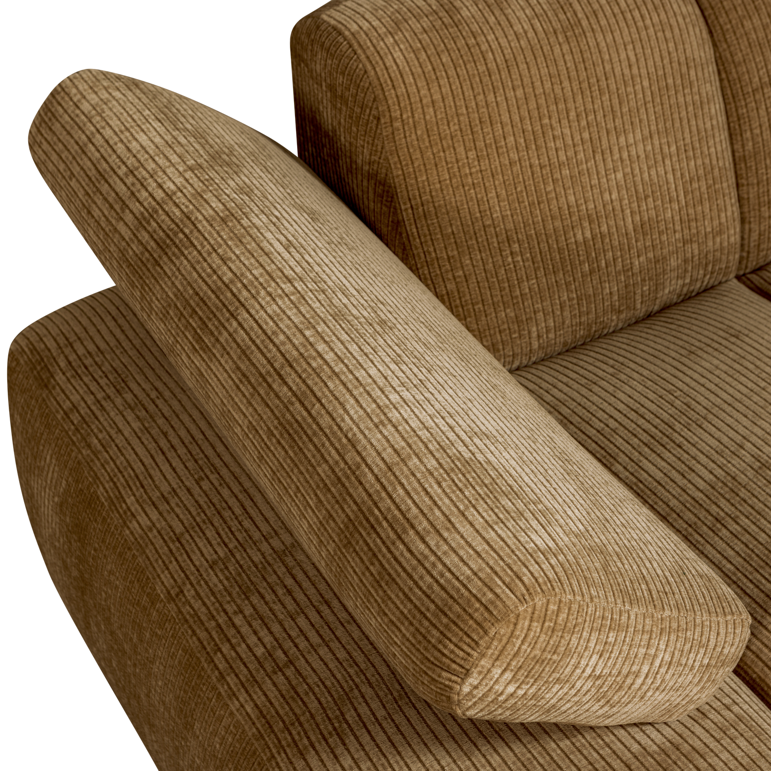 MOJO CHAISELONGUE LINKS GERIPPTER WEBSTOFF HONIGGELB