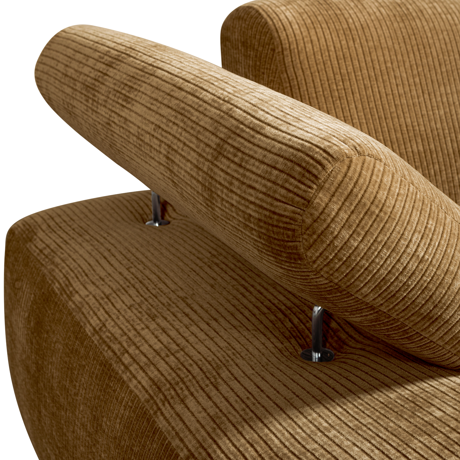 MOJO CHAISELONGUE LINKS GERIPPTER WEBSTOFF HONIGGELB