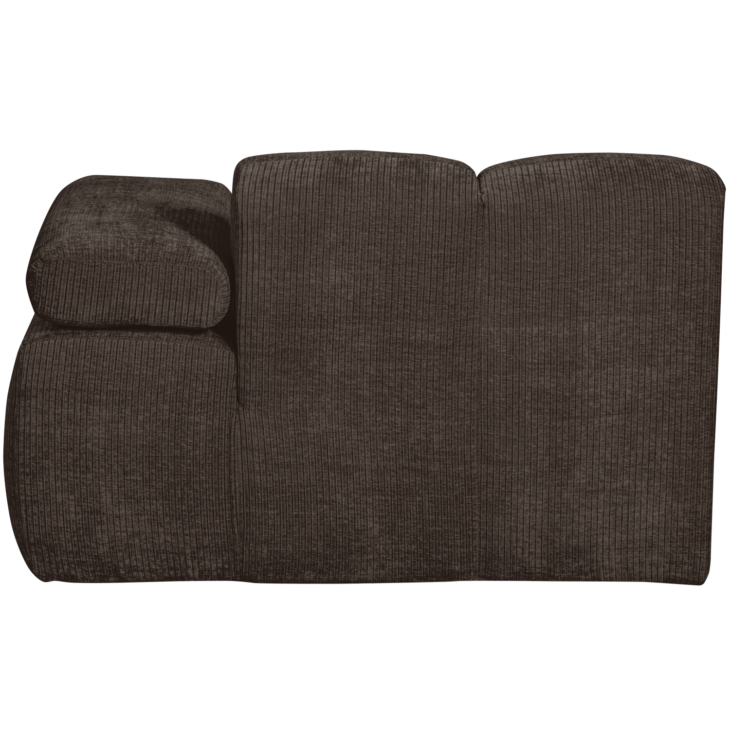 MOJO CHAISELONGUE ELEMENT RECHTS GERIPPTER WEBSTOFF BRAUN