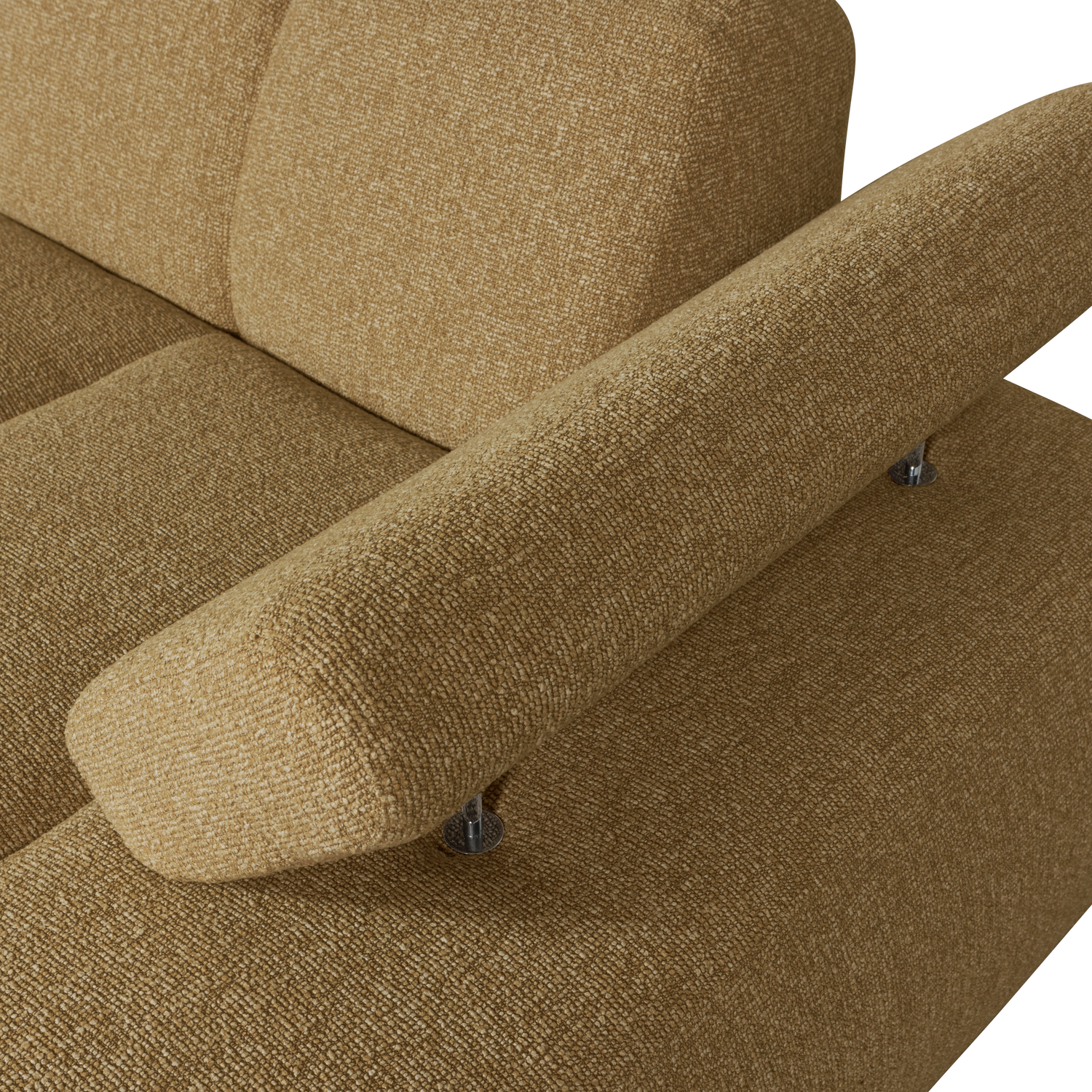 MOJO CHAISELONGUE ELEMENT RECHTS BOUCLE GELB/BRAUN MELIERT